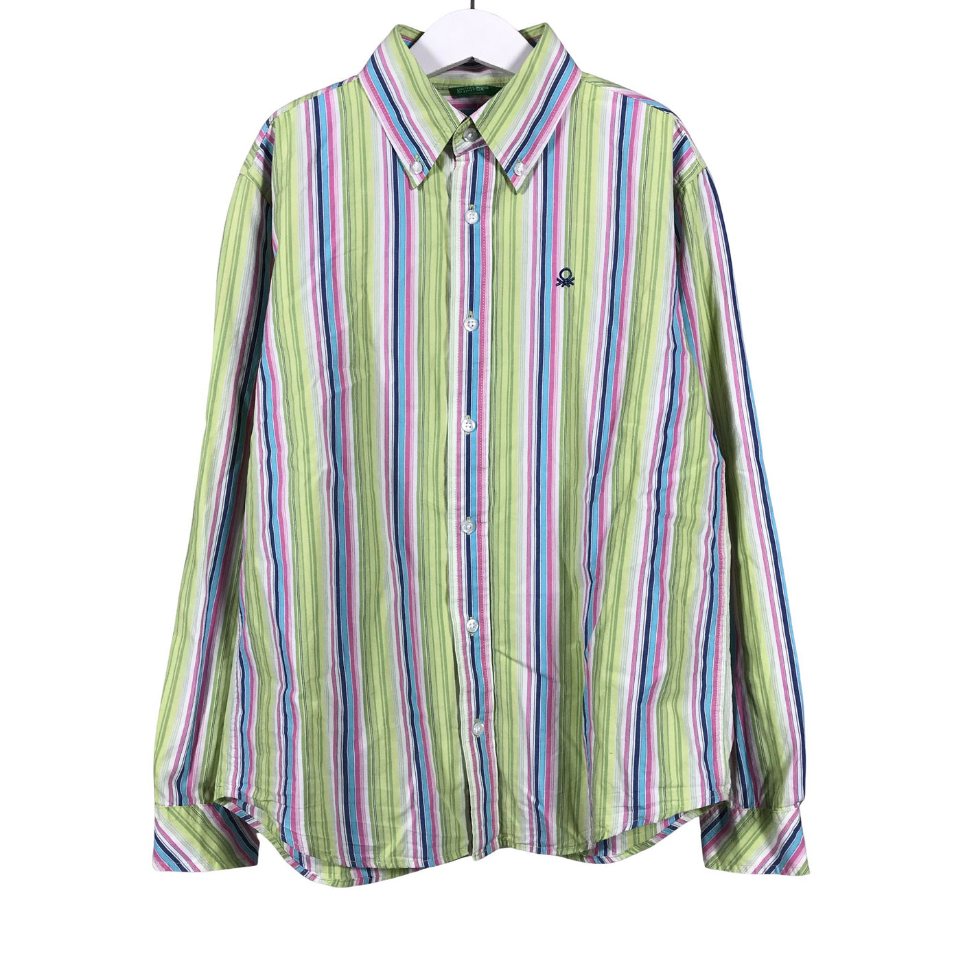 Unisex Benetton - Collared shirt, size 134 - 140 - Green (1)