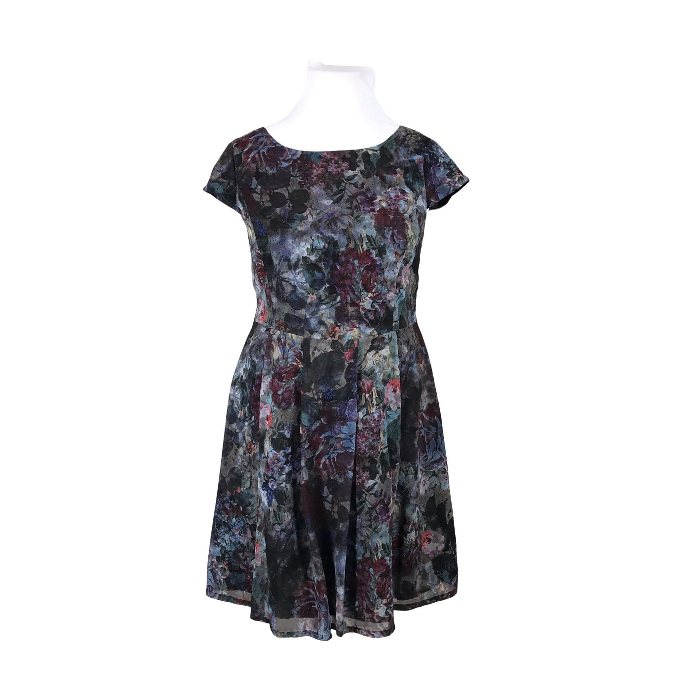 Unisex Your Face - Schiffon dress, size 42 - Black (1)