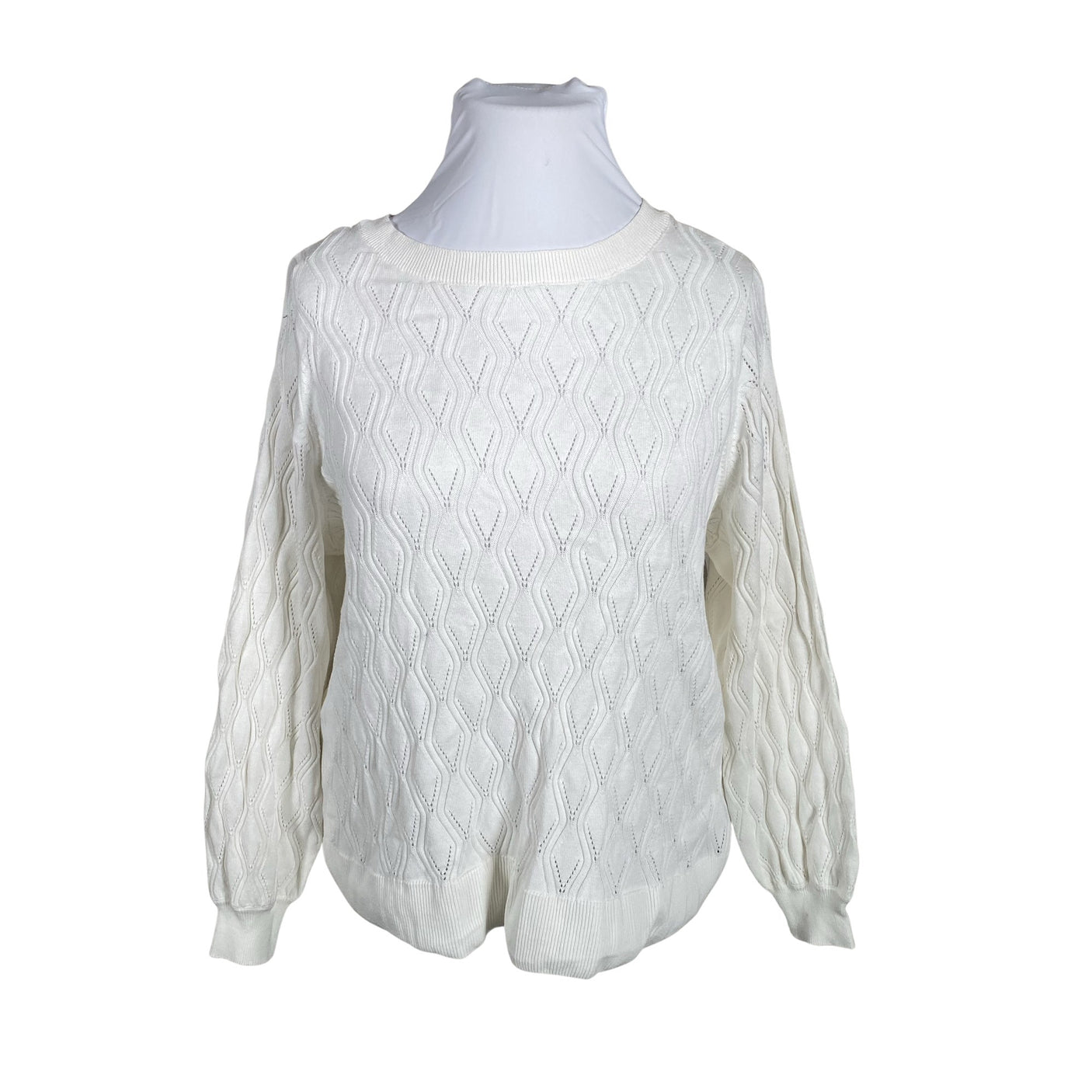 Unisex Zizzi - Sweater, size 46 - White (1)