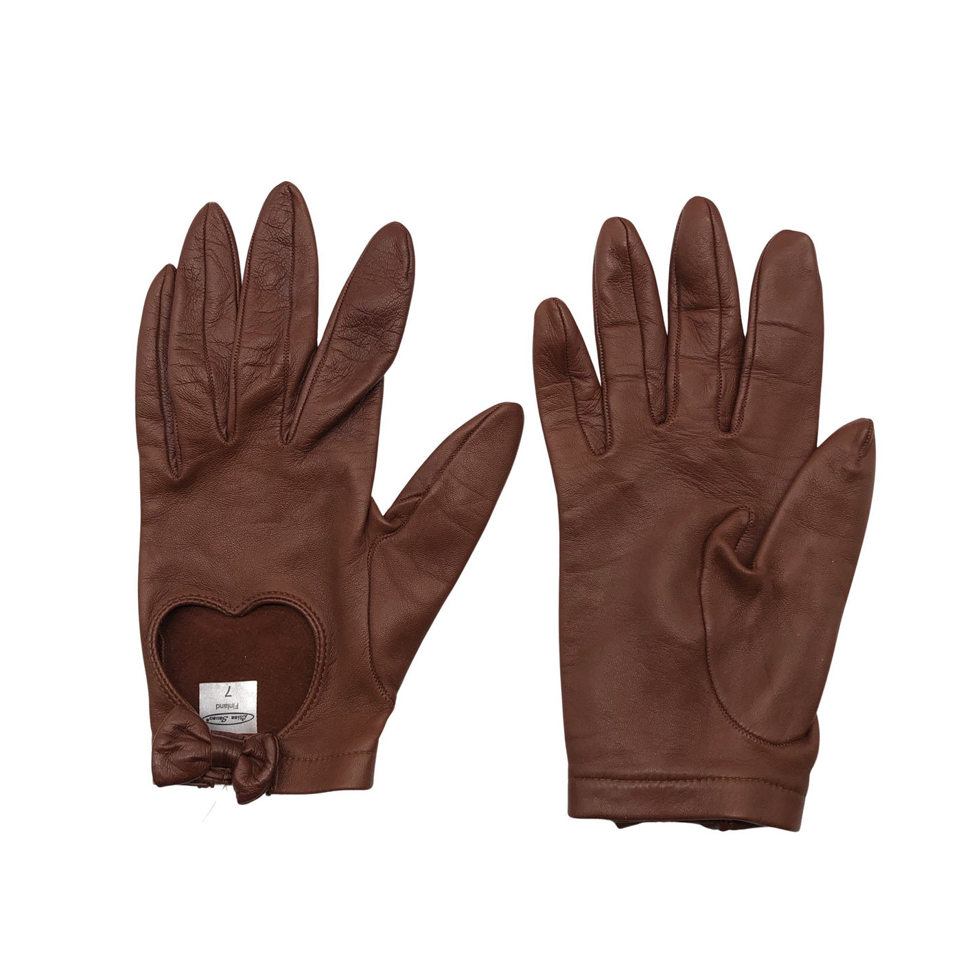 Unisex Sauso - Leather gloves, size Ei kokoa - Brown (1)