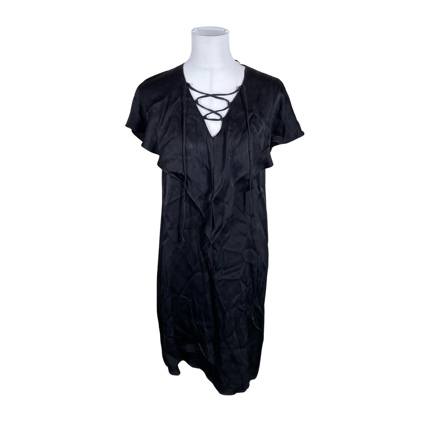 Unisex Part two - Schiffon dress, size 38 - Black (1)