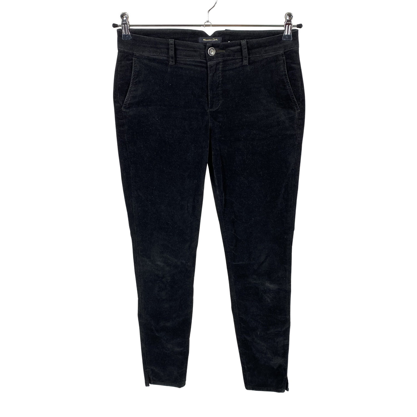 Unisex Massimo Dutti - Velvet pants, size 38 - Black (1)