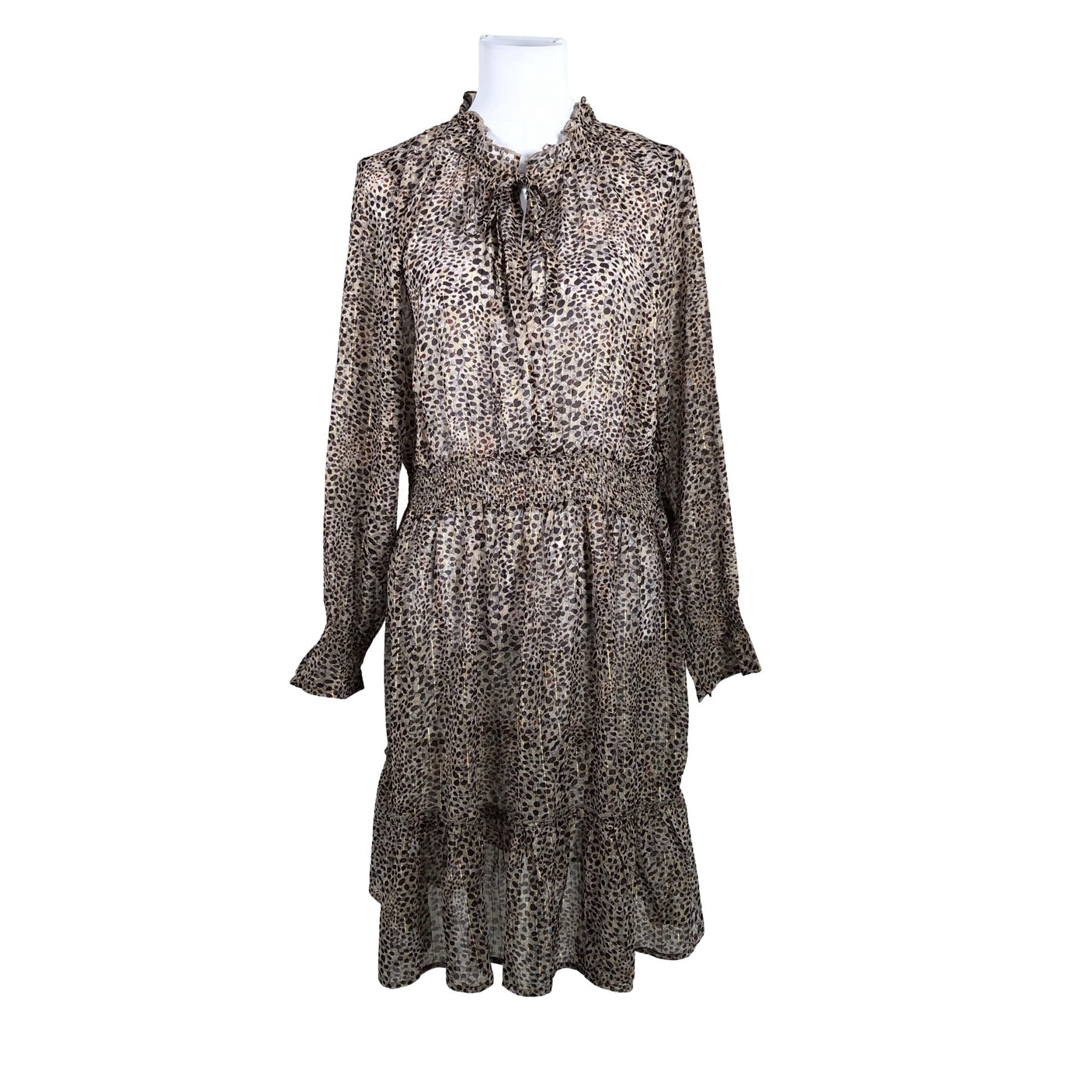 Unisex CC capri collection - Schiffon dress, size 40 - Beige (1)