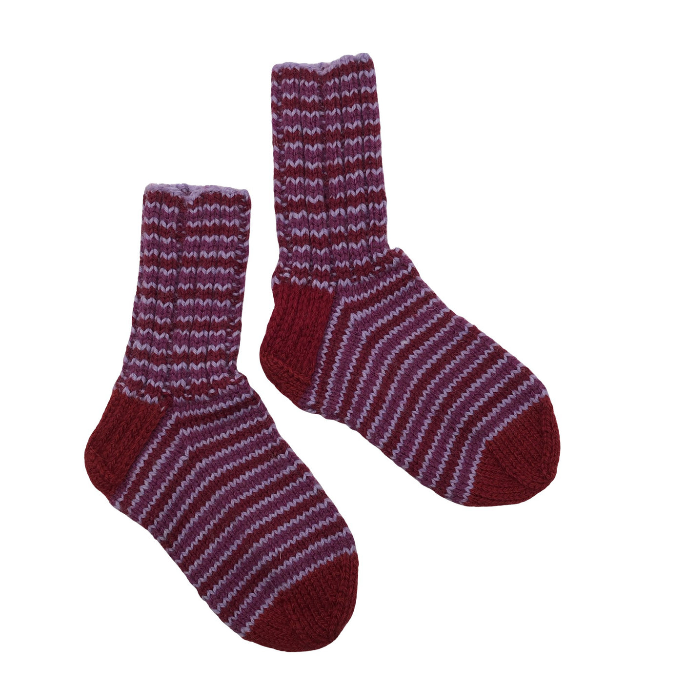 Unisex Handmade - Wool socks, size 34 - Red (1)