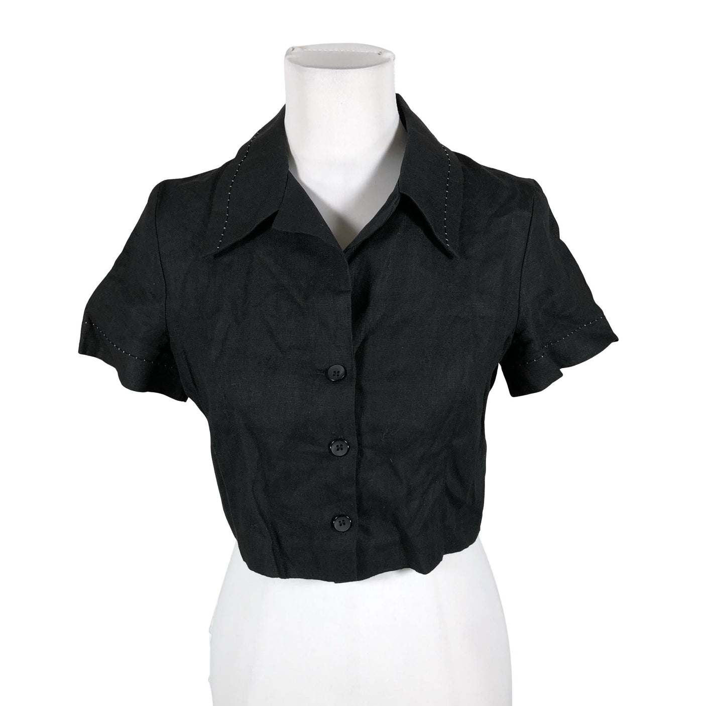 Unisex She - Short-sleeved blouse, size 36 - Black (1)