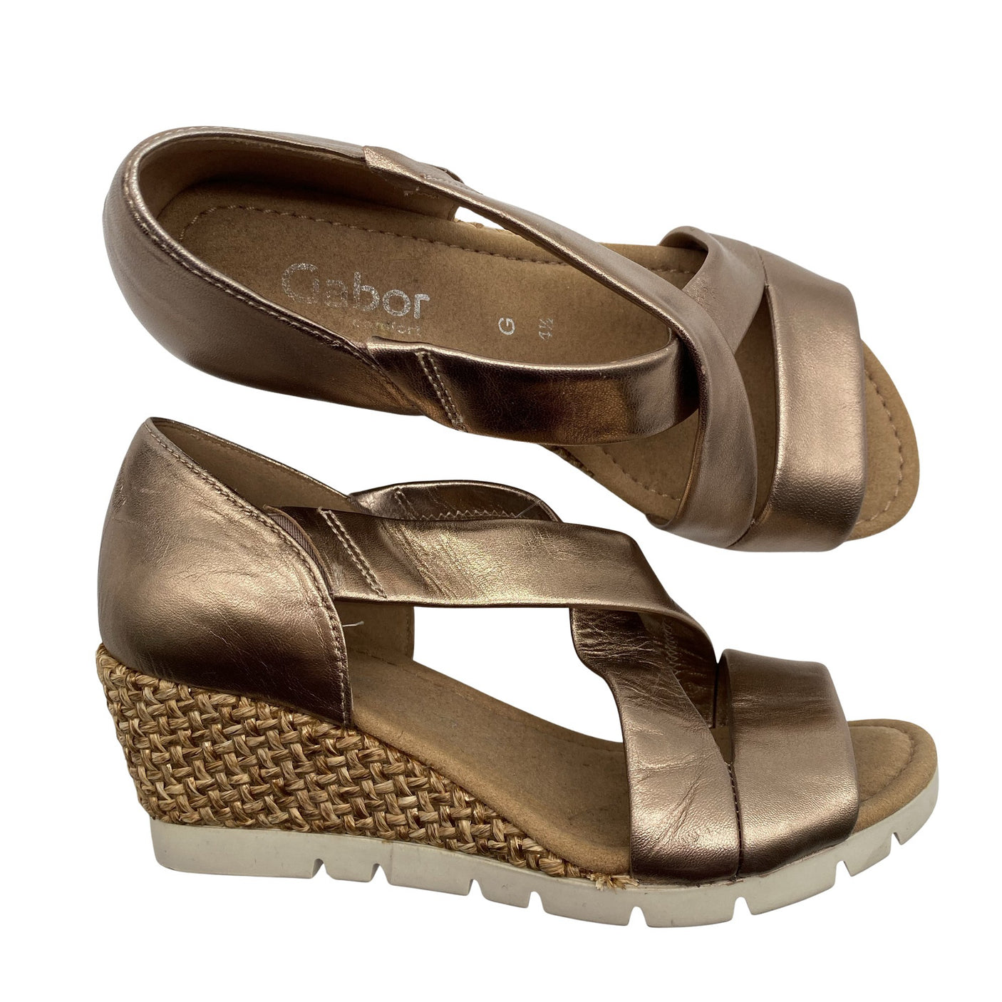 Unisex Gabor - Wedge sandals, size 36 - Gold (1)