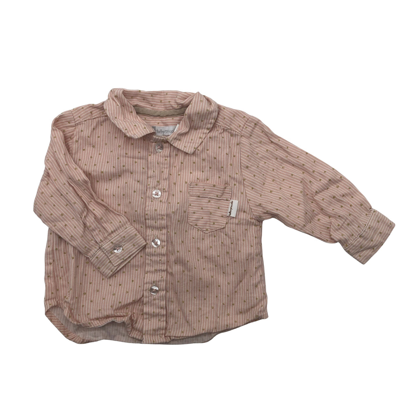 Unisex Tutto Piccolo - Collared shirt, size 62 - 68 - Light pink (1)