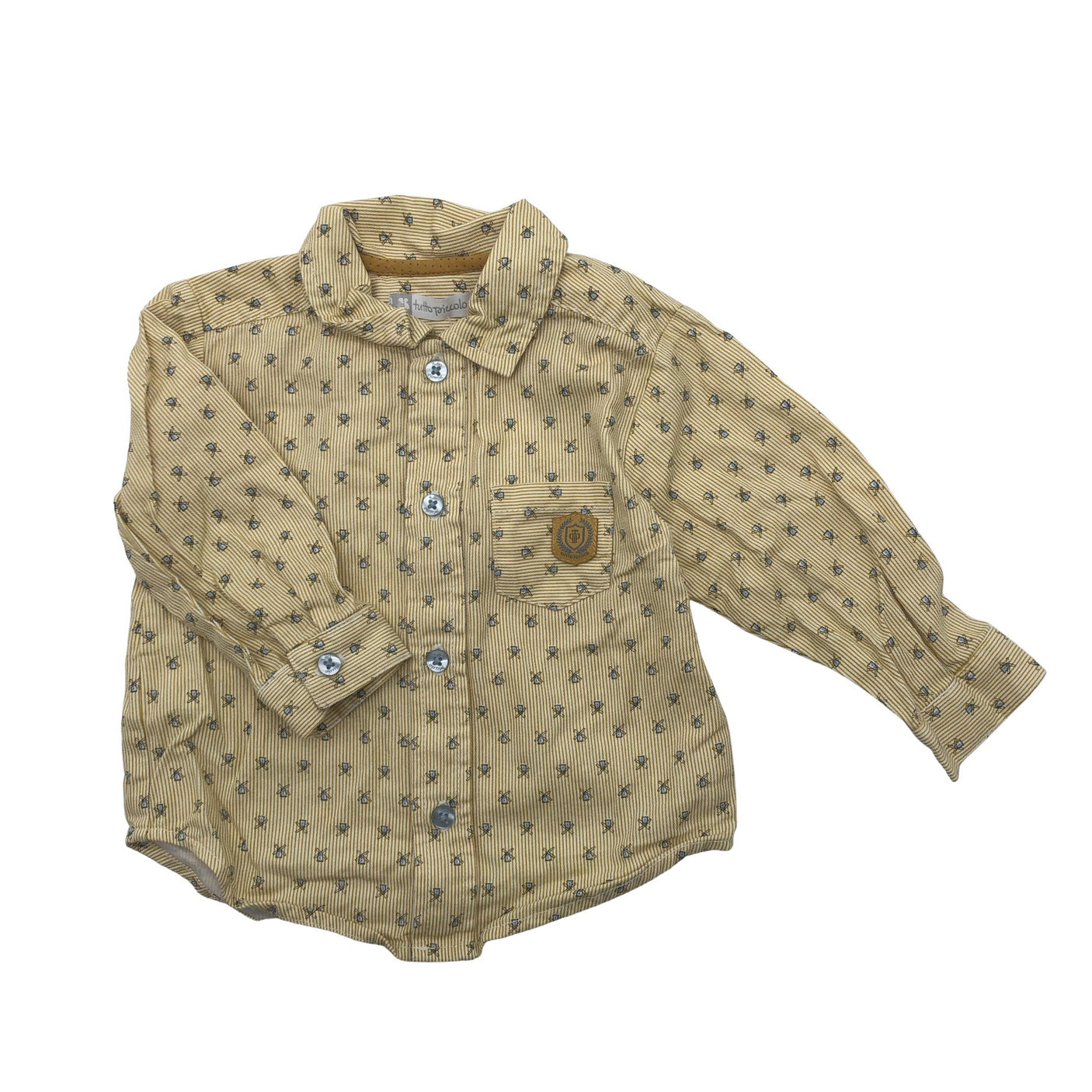 Unisex Tutto Piccolo - Collared shirt, size 68 - 74 - Yellow (1)