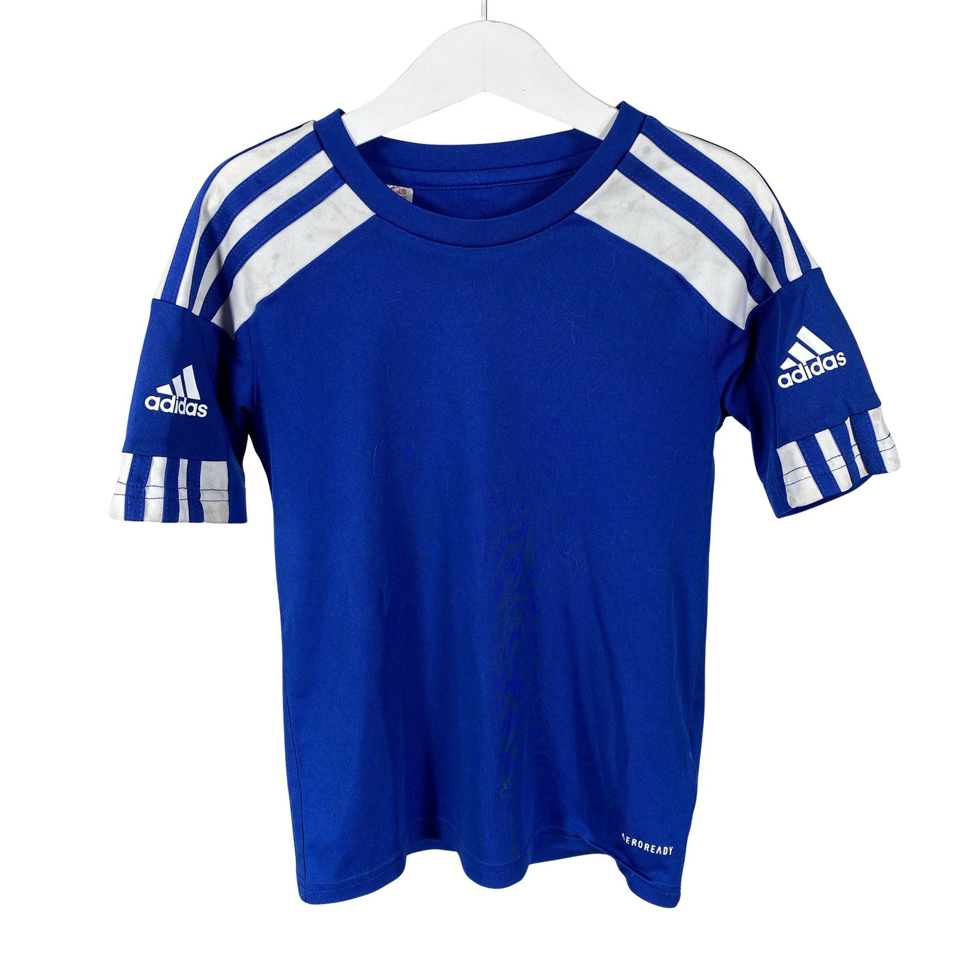 Unisex Adidas - Sports shirt, short sleeve, size 122 - 128 - Blue (1)