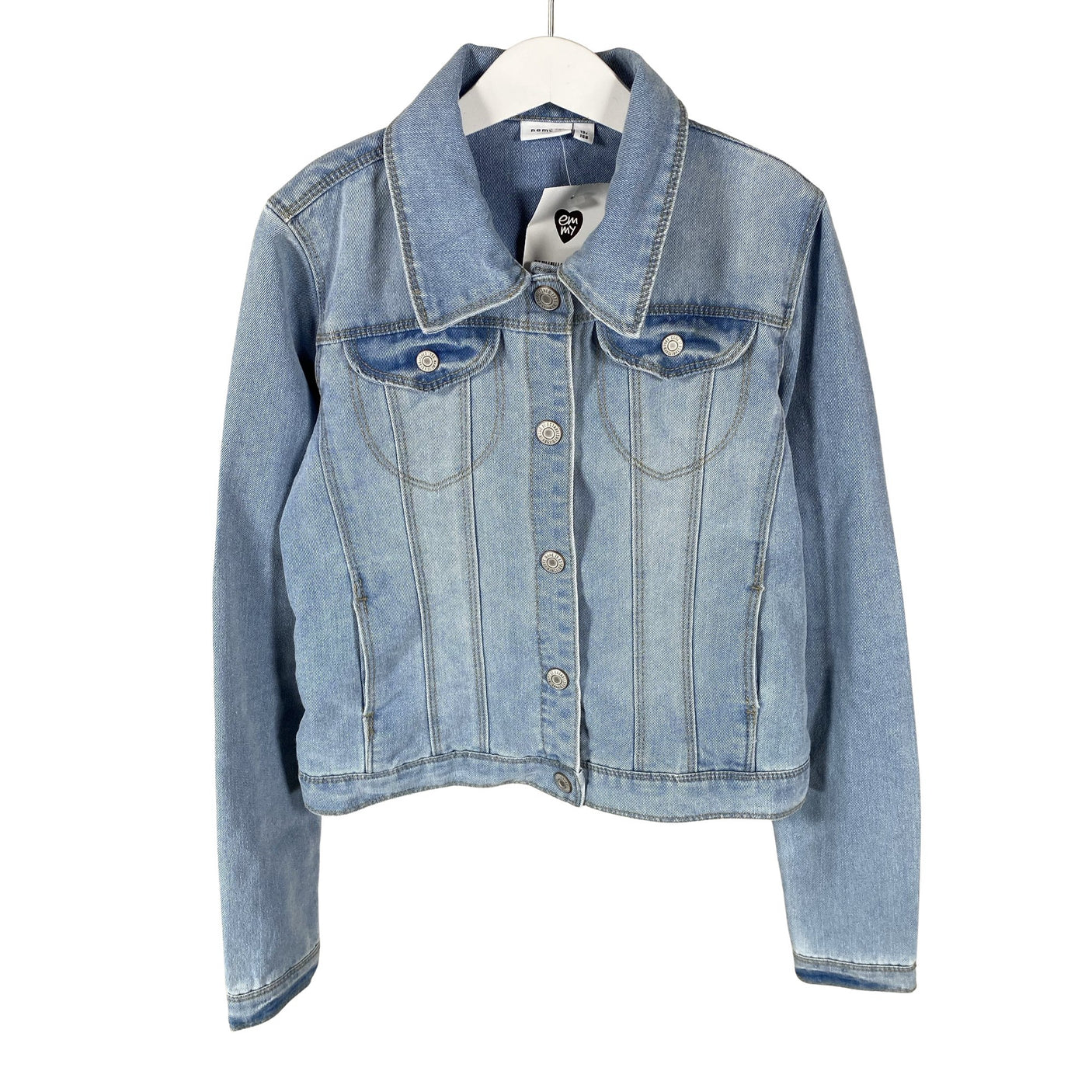 Unisex Name It - Denim jacket, size 152 - 158 - Light blue (1)