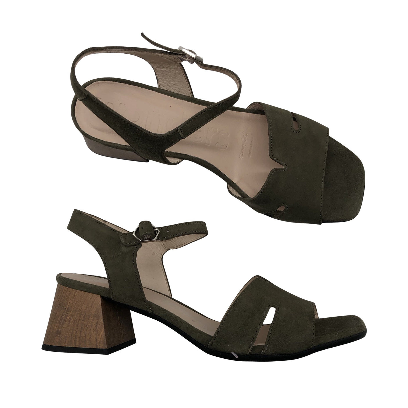 Unisex Wonders - Heeled sandals, size 38 - Green (2)