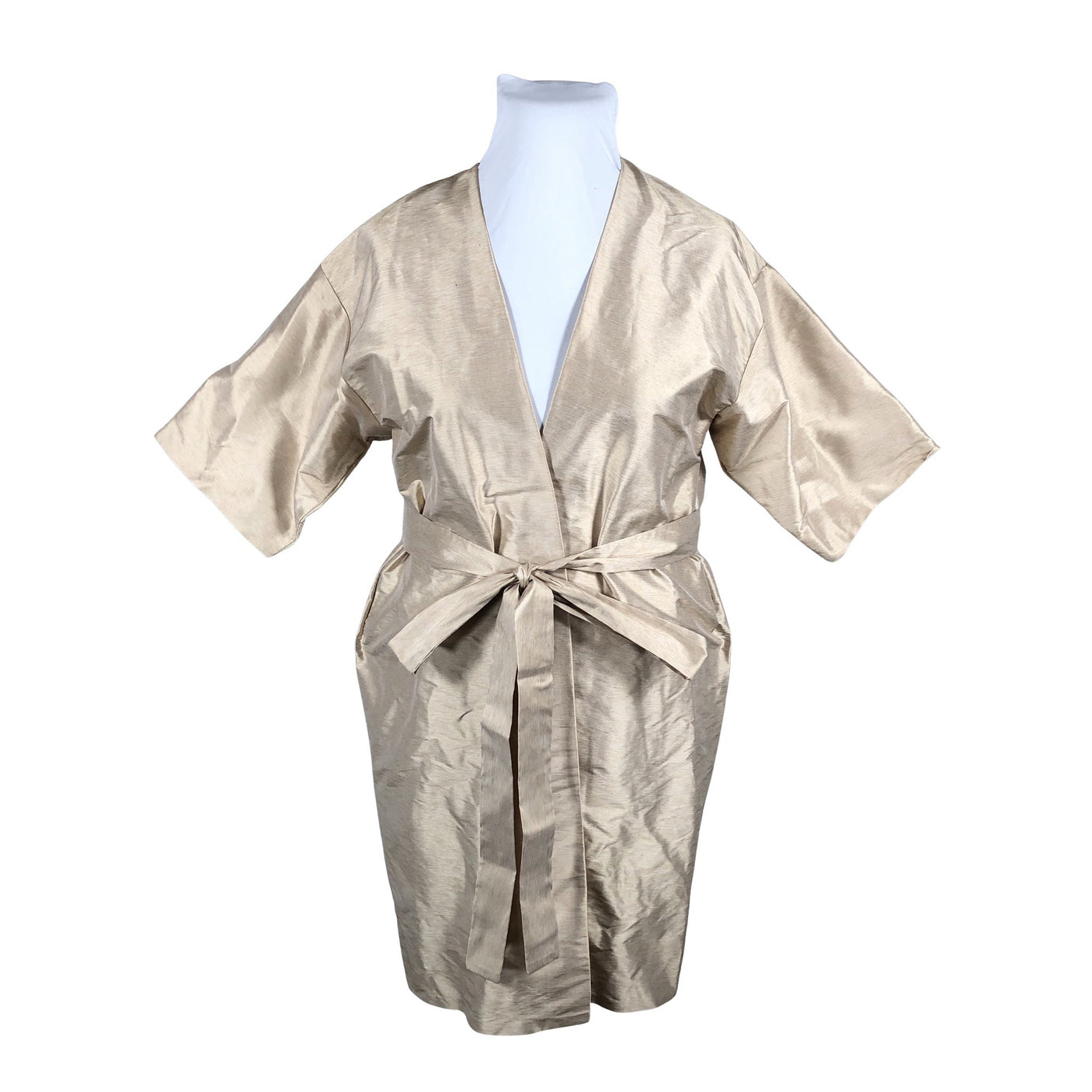 Unisex Handmade - Schiffon dress, size 42 - Beige (2)