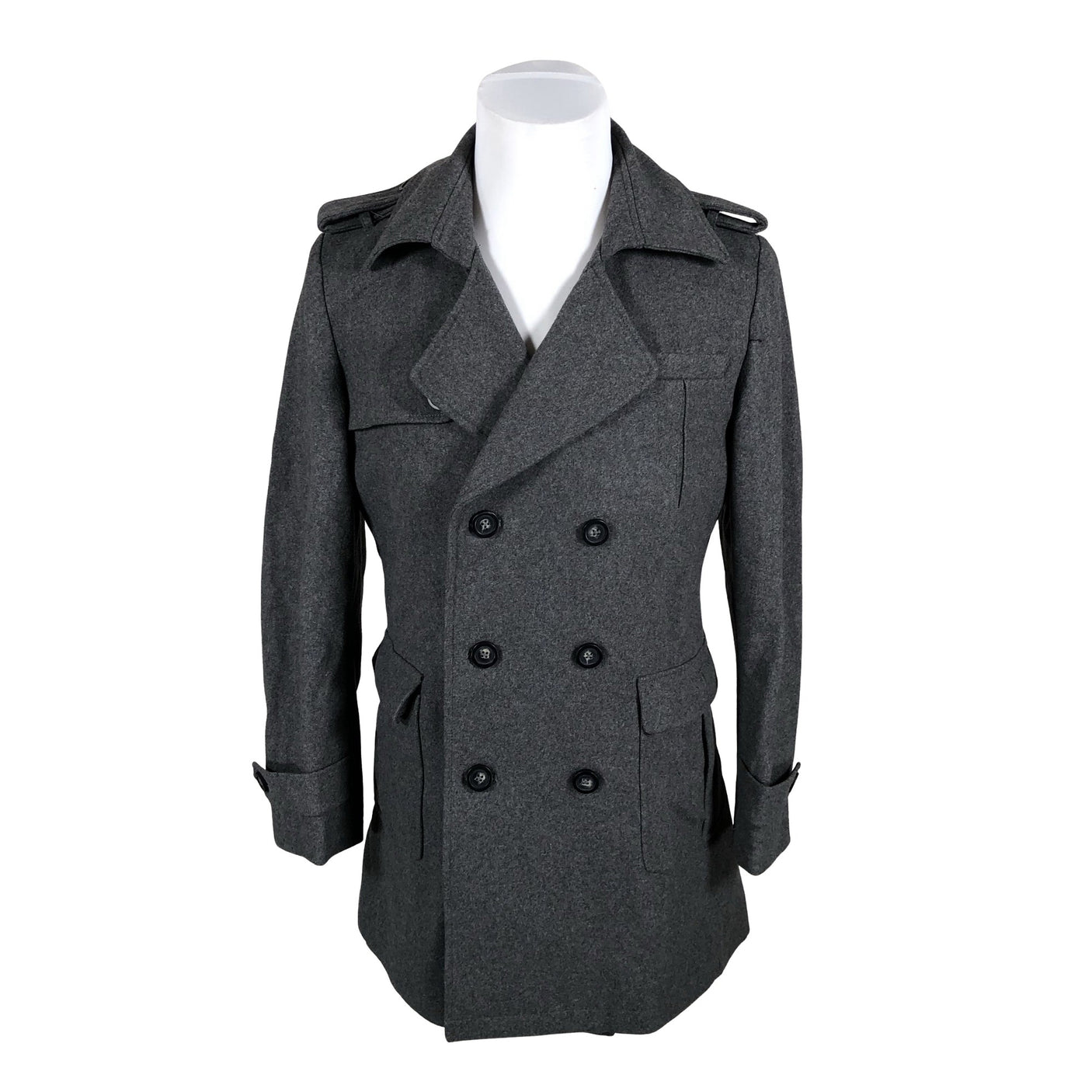 Unisex Giorgio - Wool coat, size L - Gray (2)