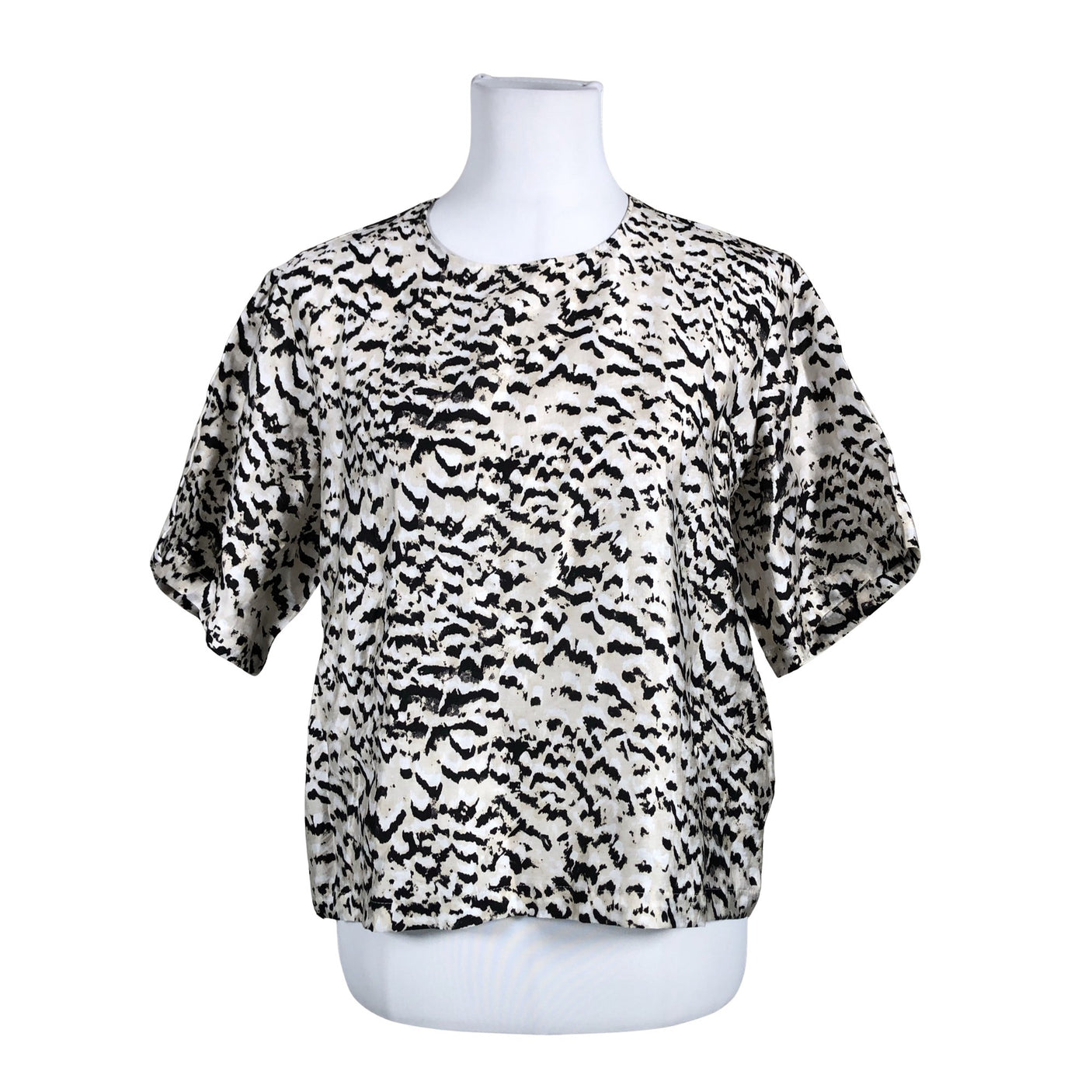 Unisex MSCH Copenhagen - Short-sleeved blouse, size 34 - Beige (1)