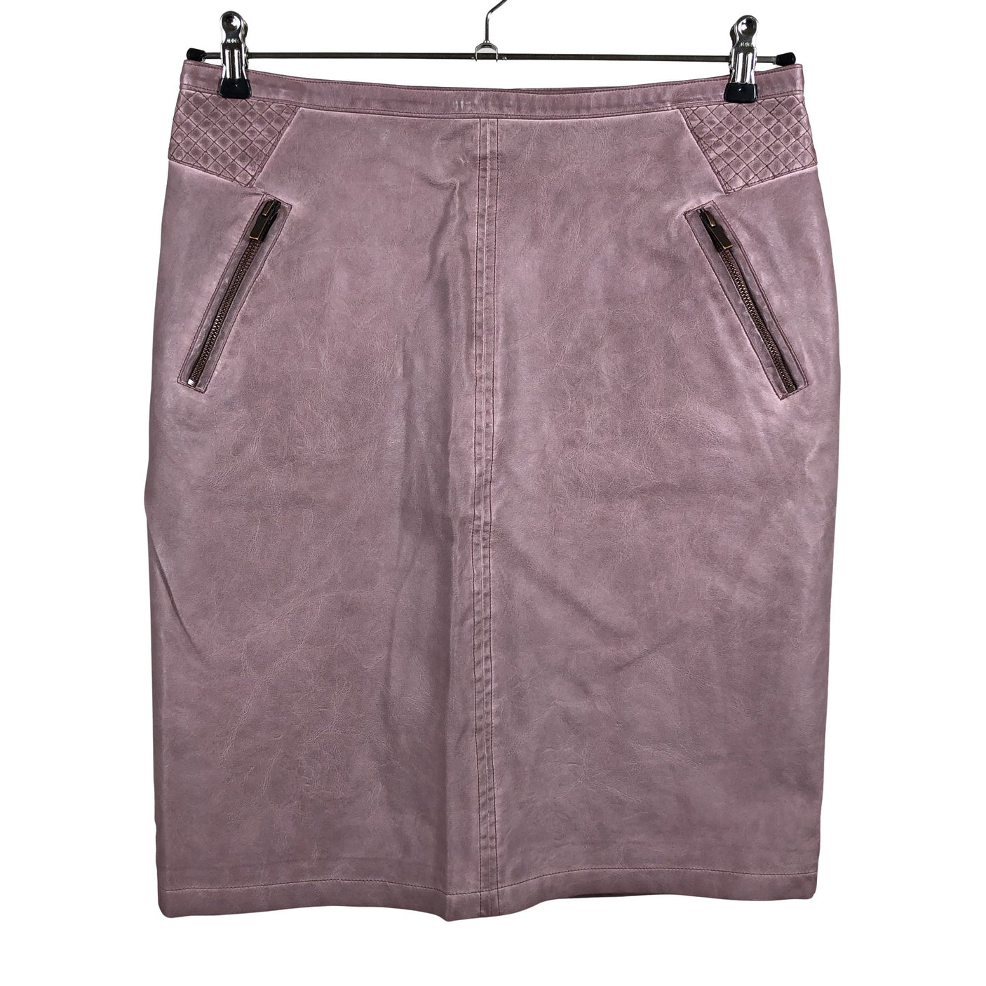 Unisex Sandwich - Leather skirt, size 40 - Light pink (1)