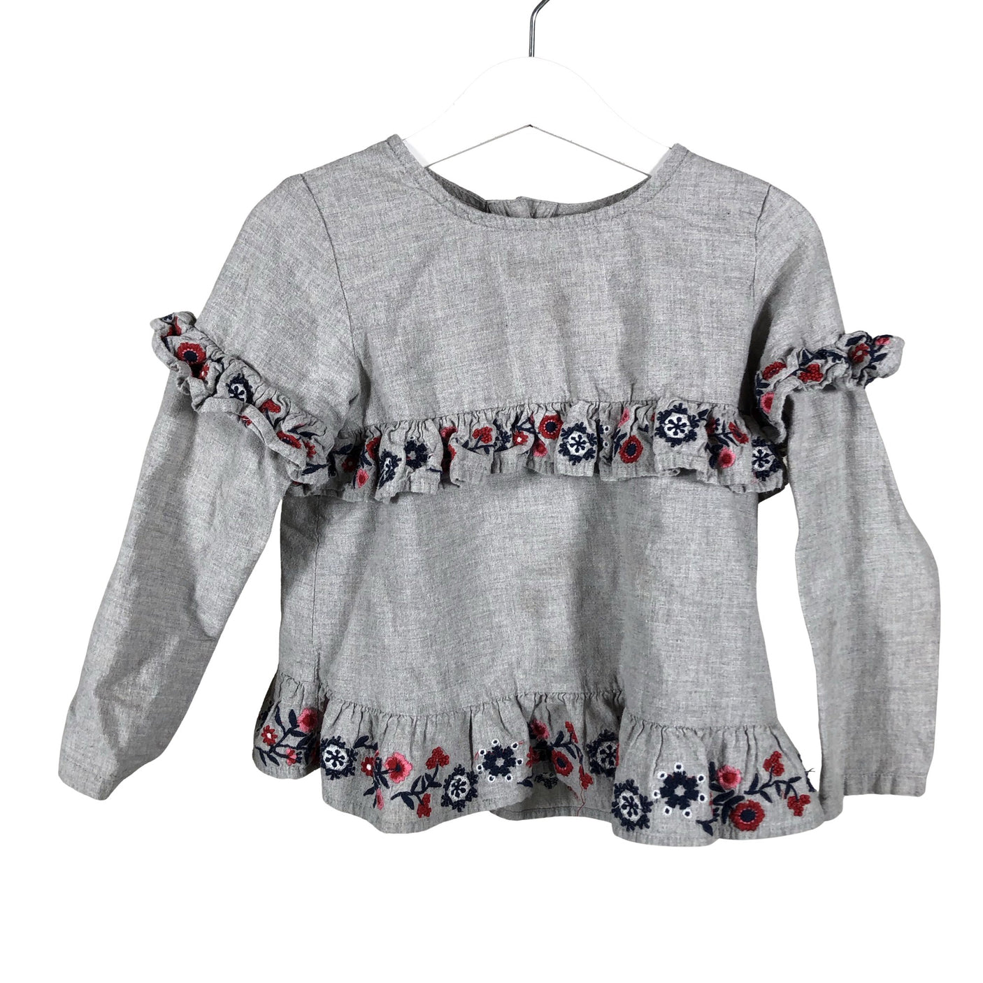 Unisex Polarn O. Pyret - Blouse, size 104 - 110 - Gray (1)