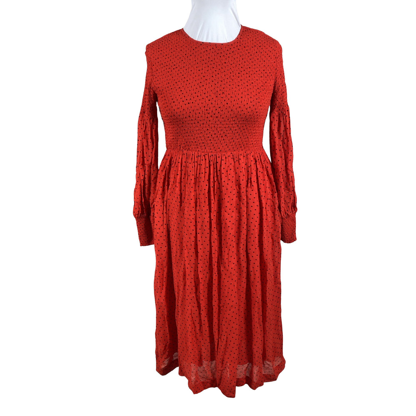 Unisex Ganni - Schiffon dress, size 42 - Red (1)
