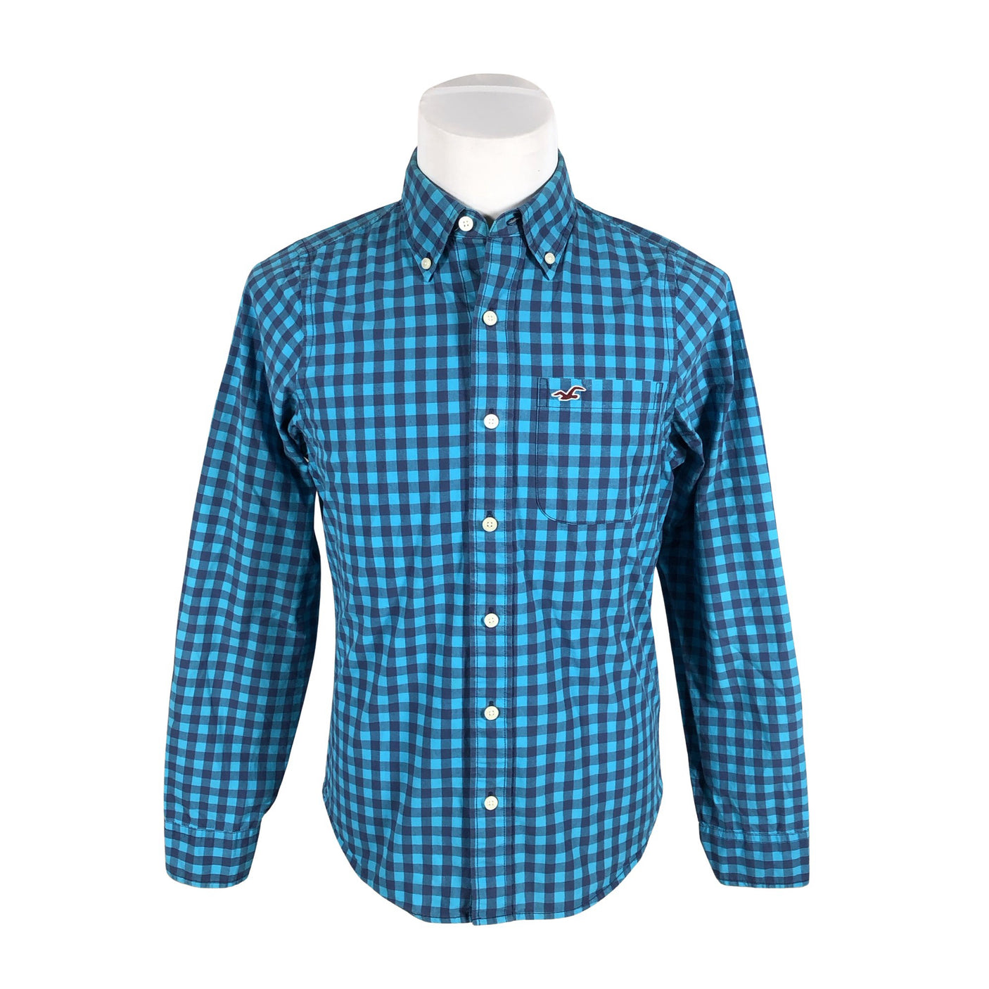 Unisex Hollister - Collared shirt, size M - Blue (1)