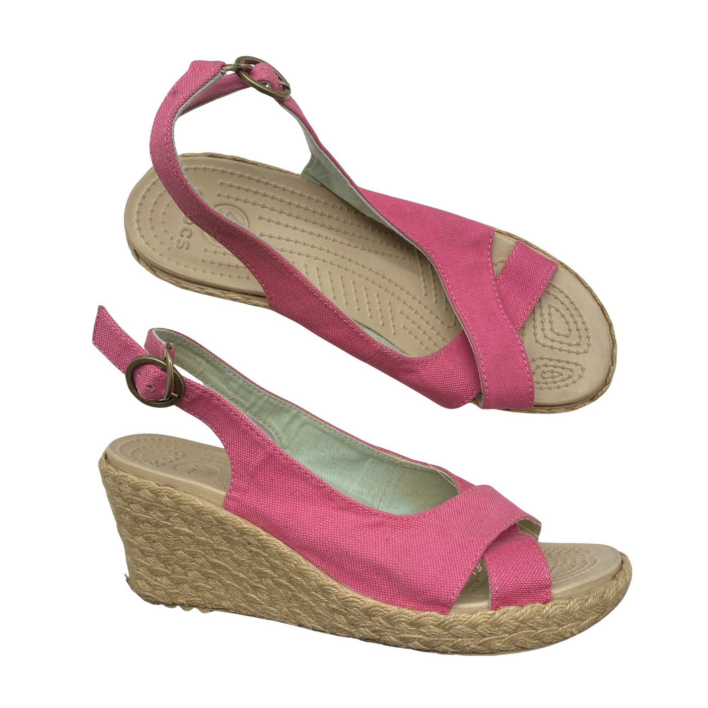 Unisex Crocs - Wedge sandals, size 40 - Pink (1)