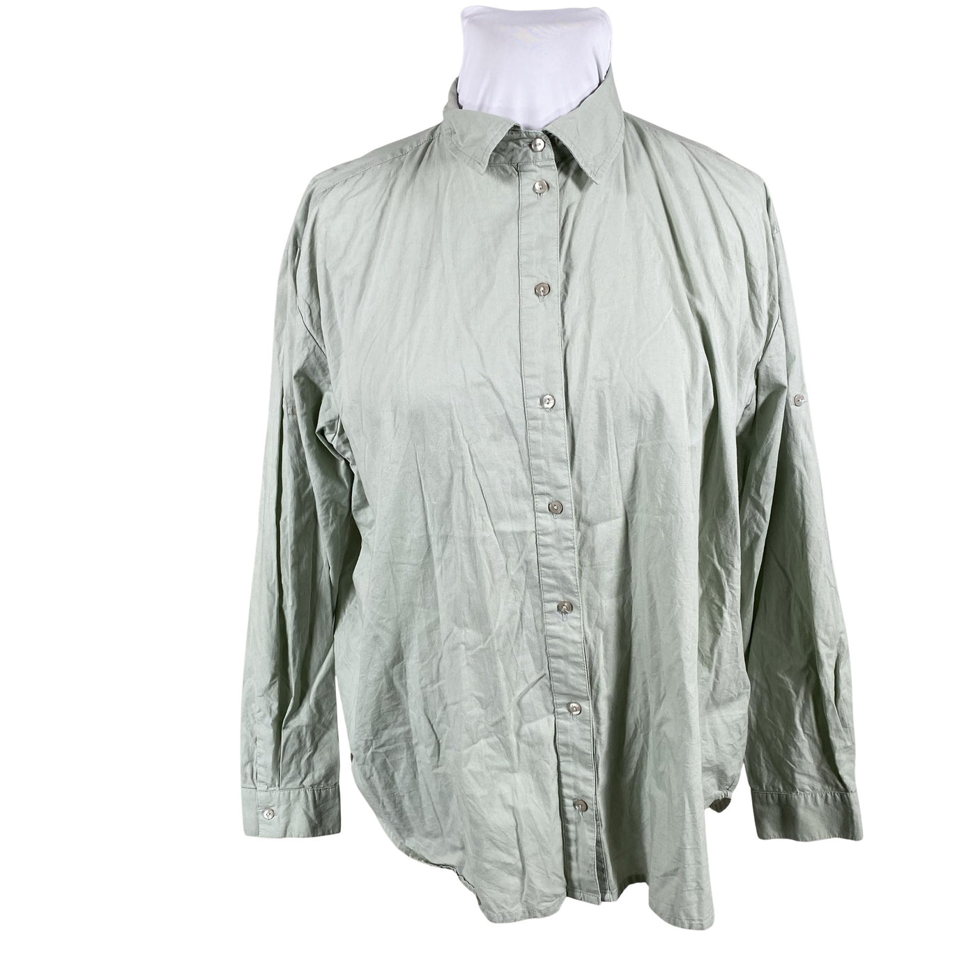 Unisex My Essential Wardrobe - Collared shirt, size 42 - Green (1)