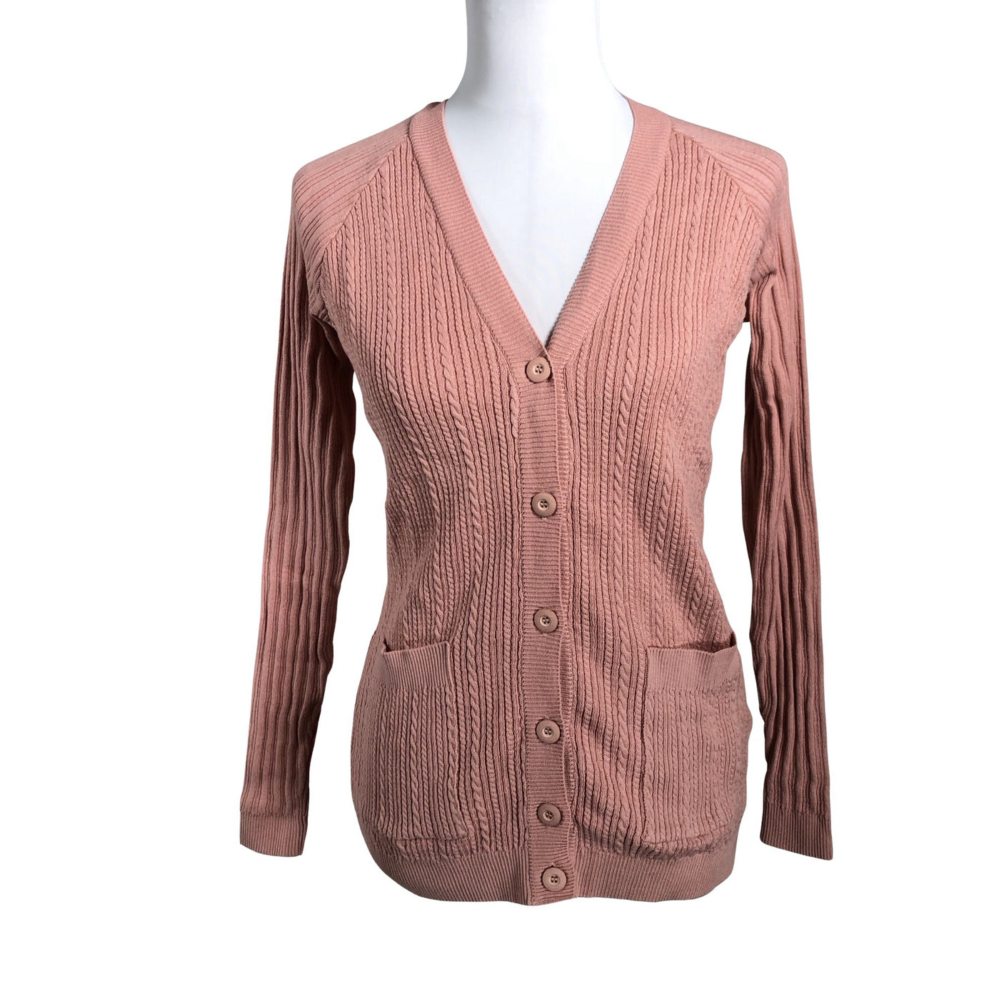 Unisex Organication - Cardigan, size 36 - Light pink (1)