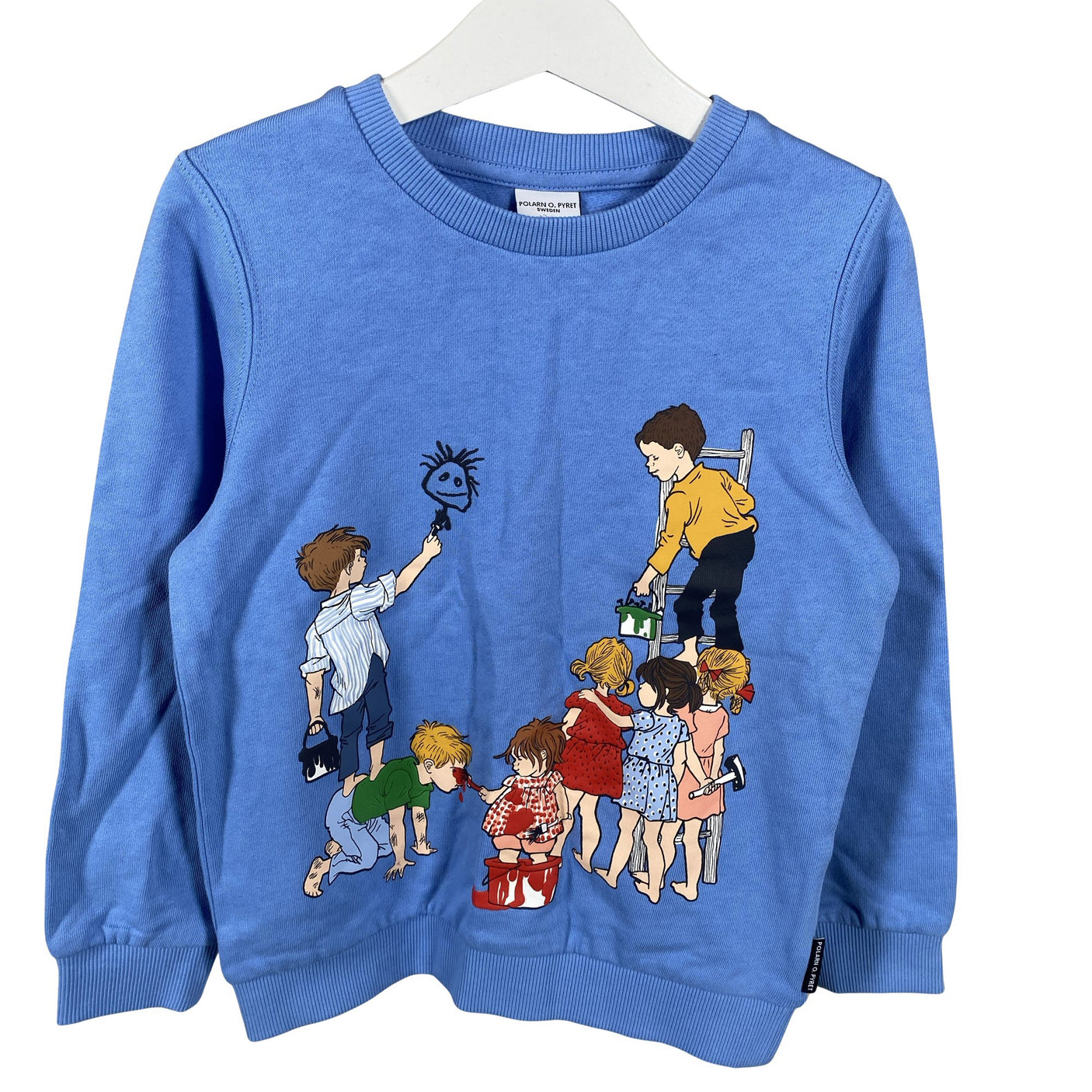 Unisex Polarn O. Pyret - Sweatshirt, size 104 - 110 - Blue (1)