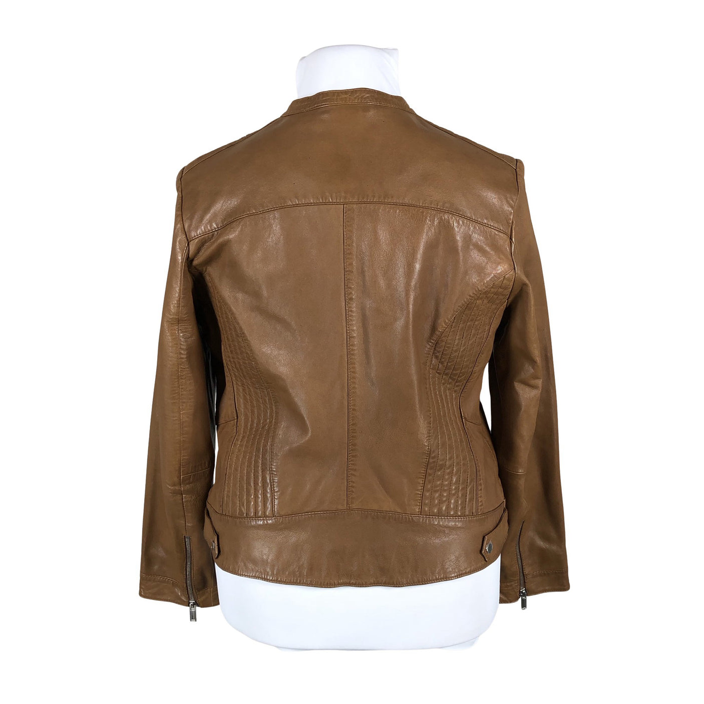 Unisex Naf Naf - Leather jacket, size 44 - Brown (3)