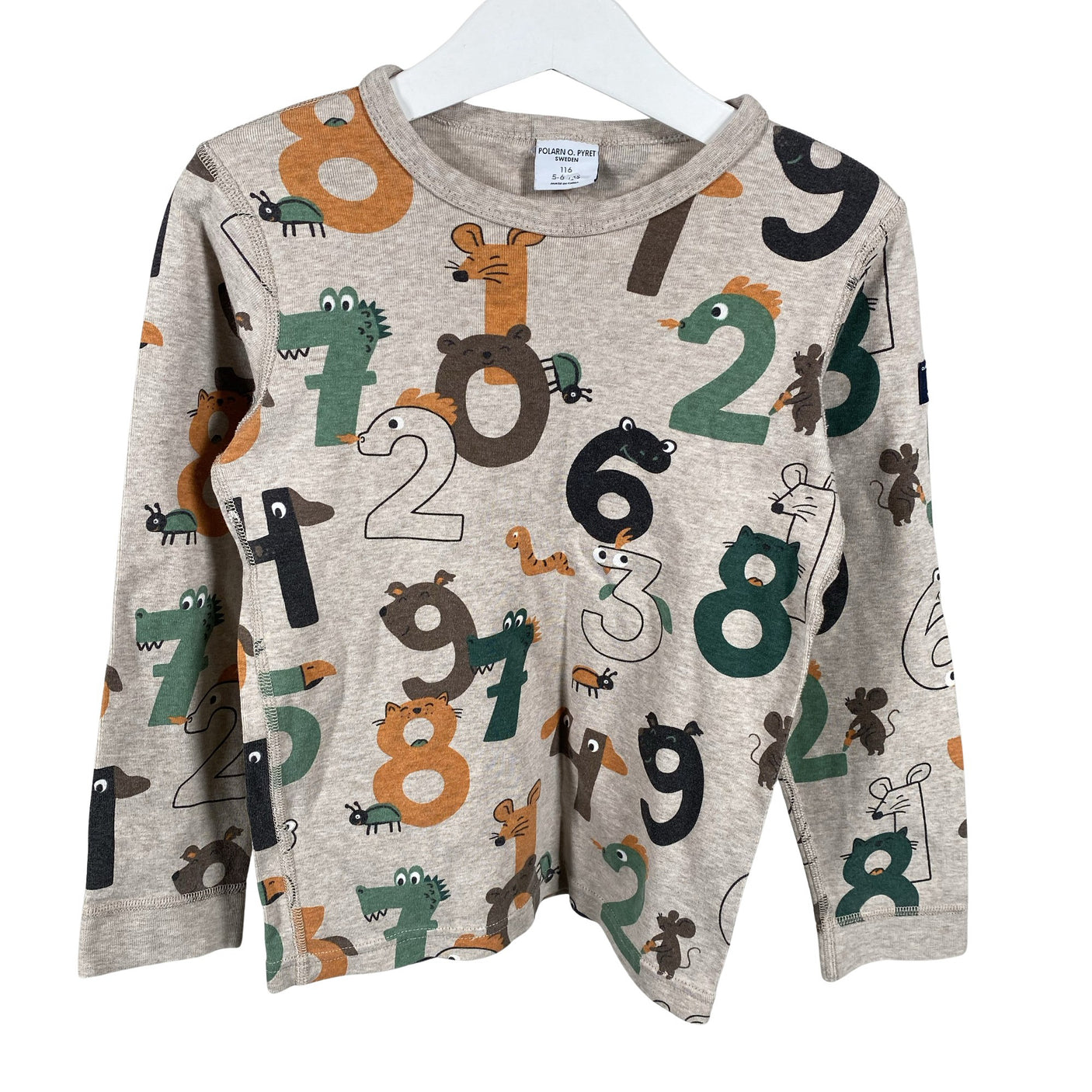 Unisex Polarn O. Pyret - Tricot shirt, size 110 - 116 - Beige (1)