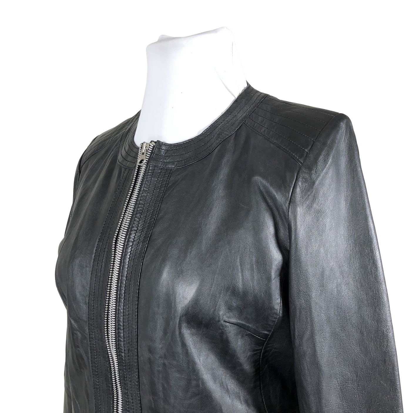 Unisex Saki - Leather jacket, size 44 - Black (2)