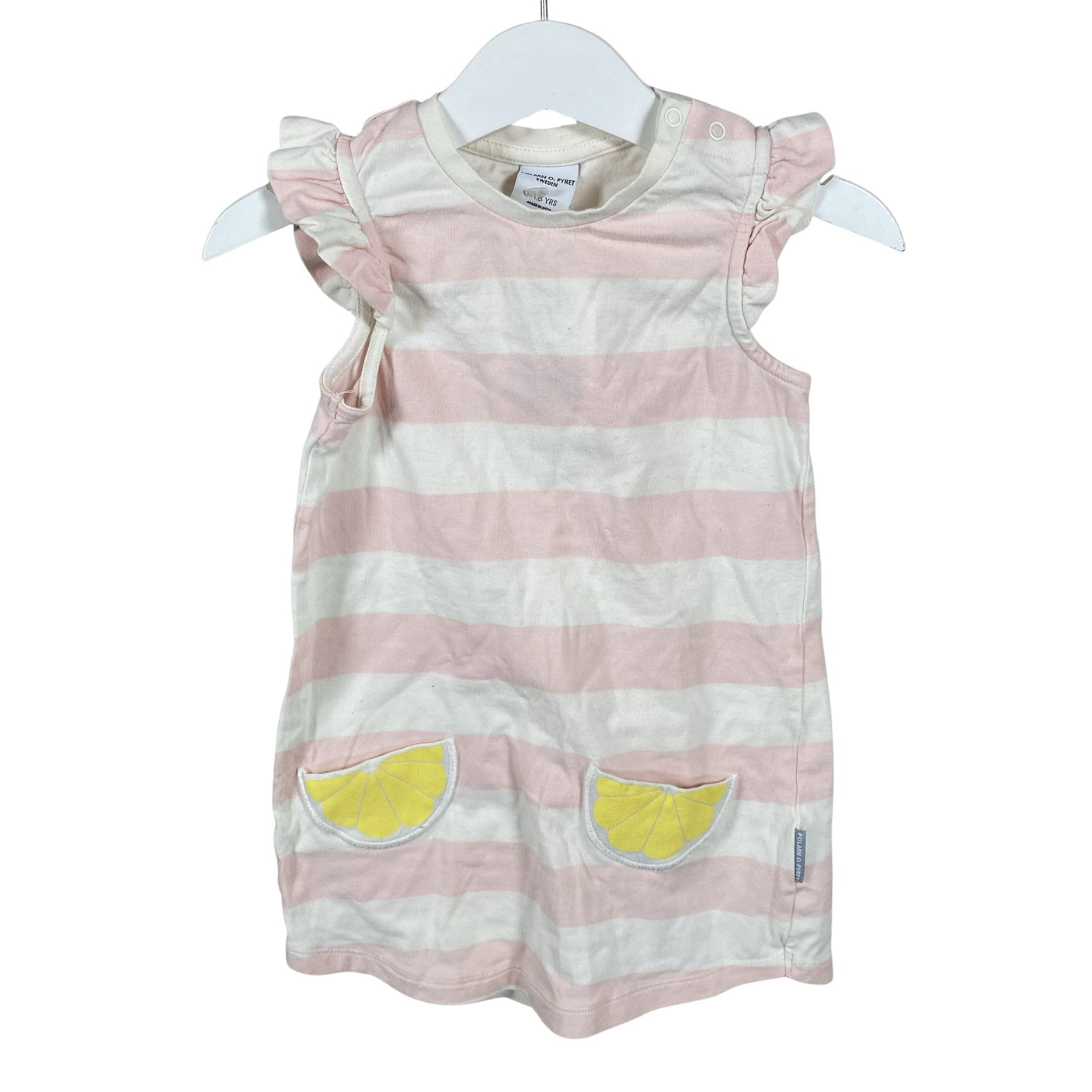 Unisex Polarn O. Pyret - Tricot dress, size 80 - 86 - Light pink (1)