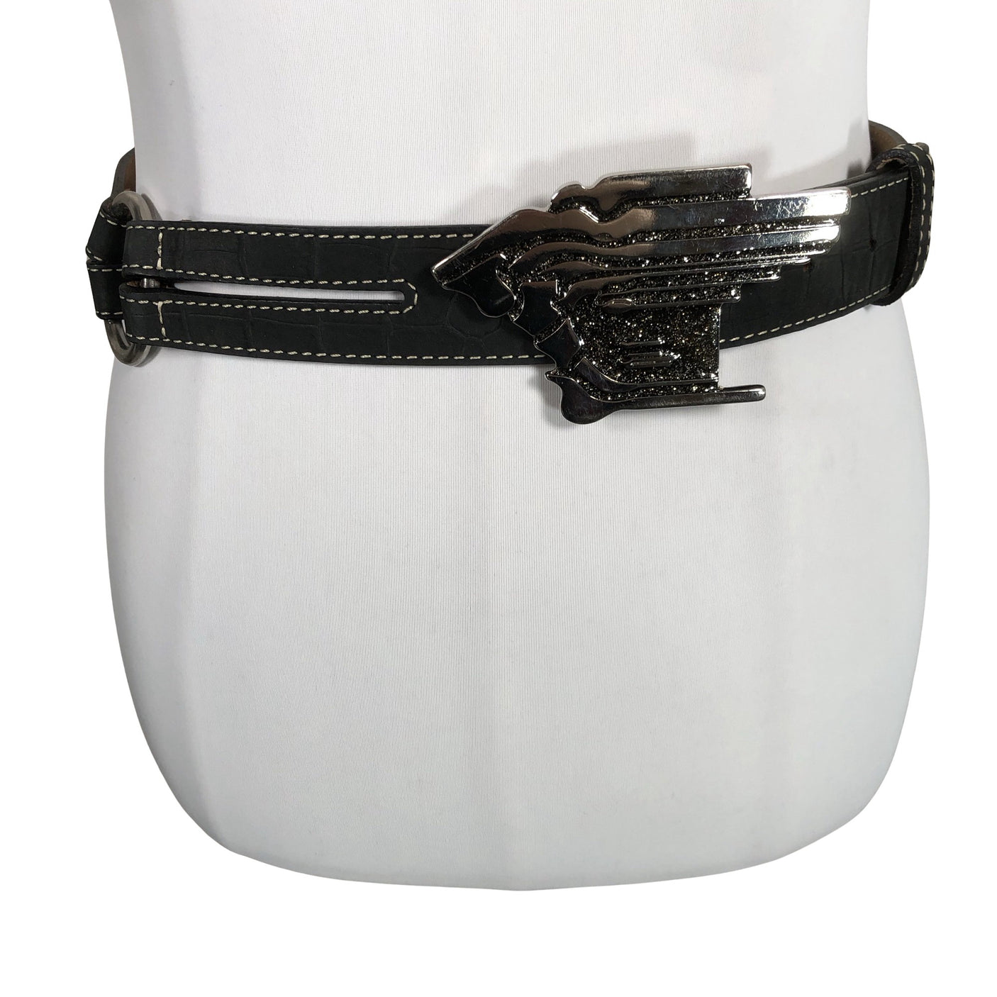 Unisex Versace Sport - Leather belt, size Ei kokoa - Black (1)