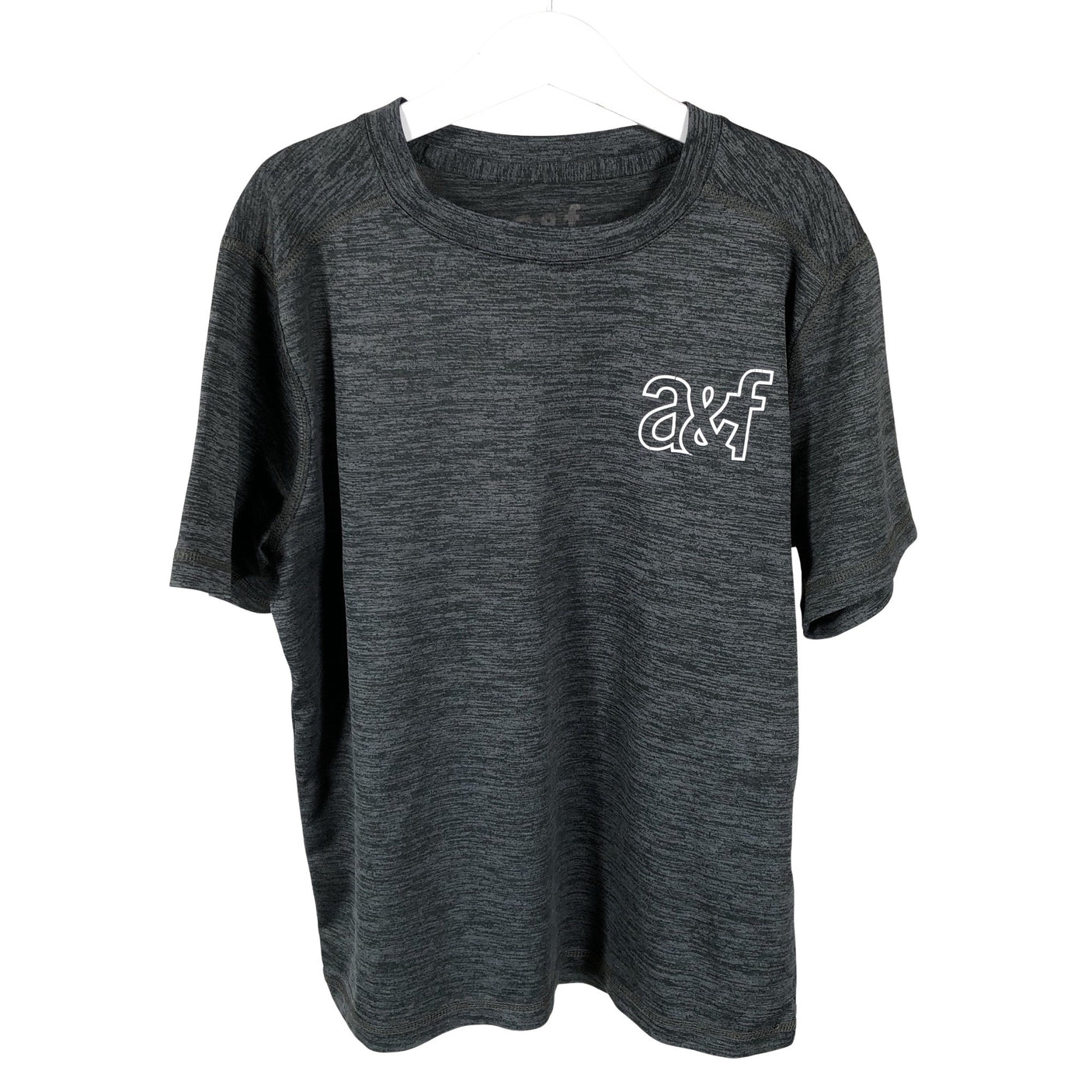 Unisex Abercrombie&Fitch - Sports shirt, short sleeve, size 146 - 152 - Gray (1)