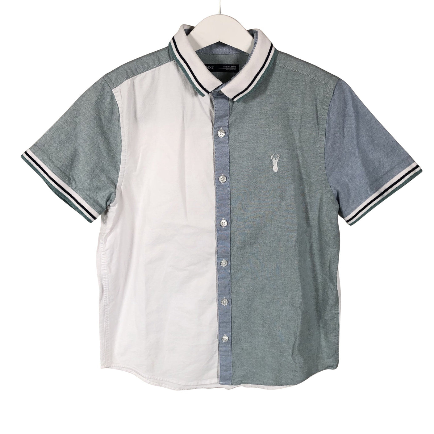 Unisex Next - Collared shirt, size 140 - 146 - Light blue (1)