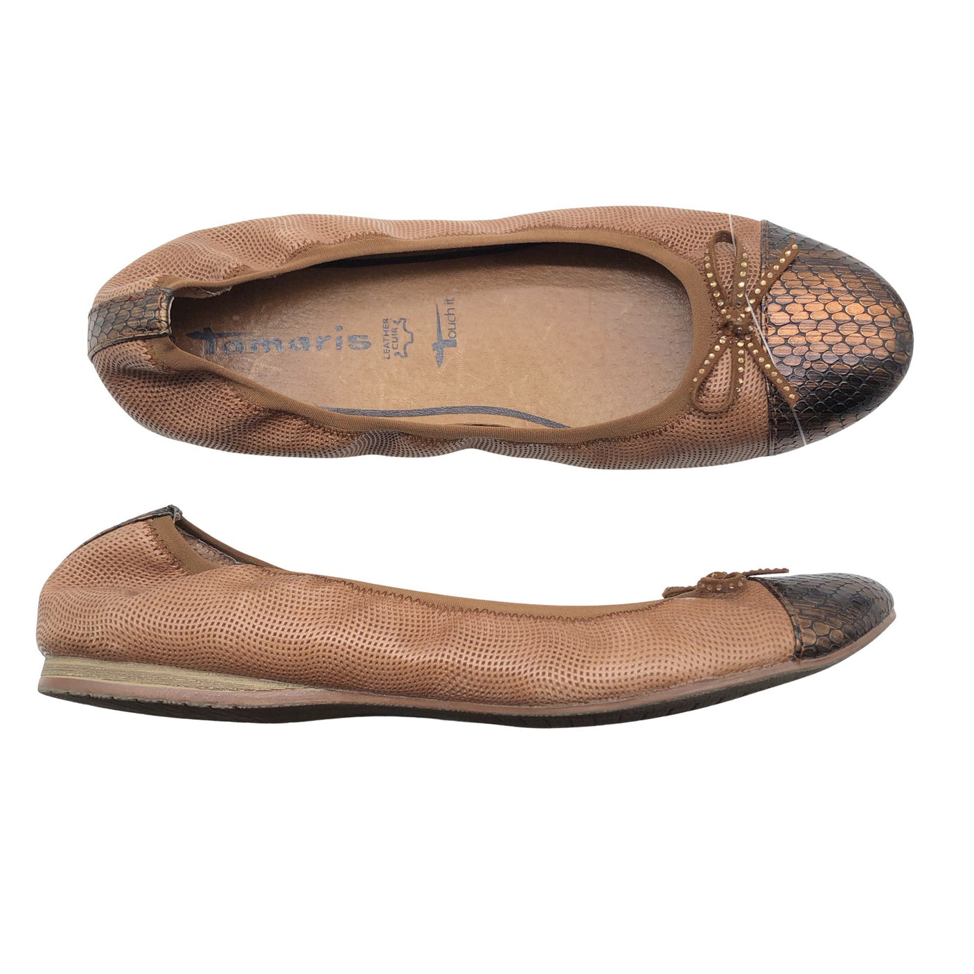Unisex Tamaris - Ballerinas, size 39 - Brown (1)