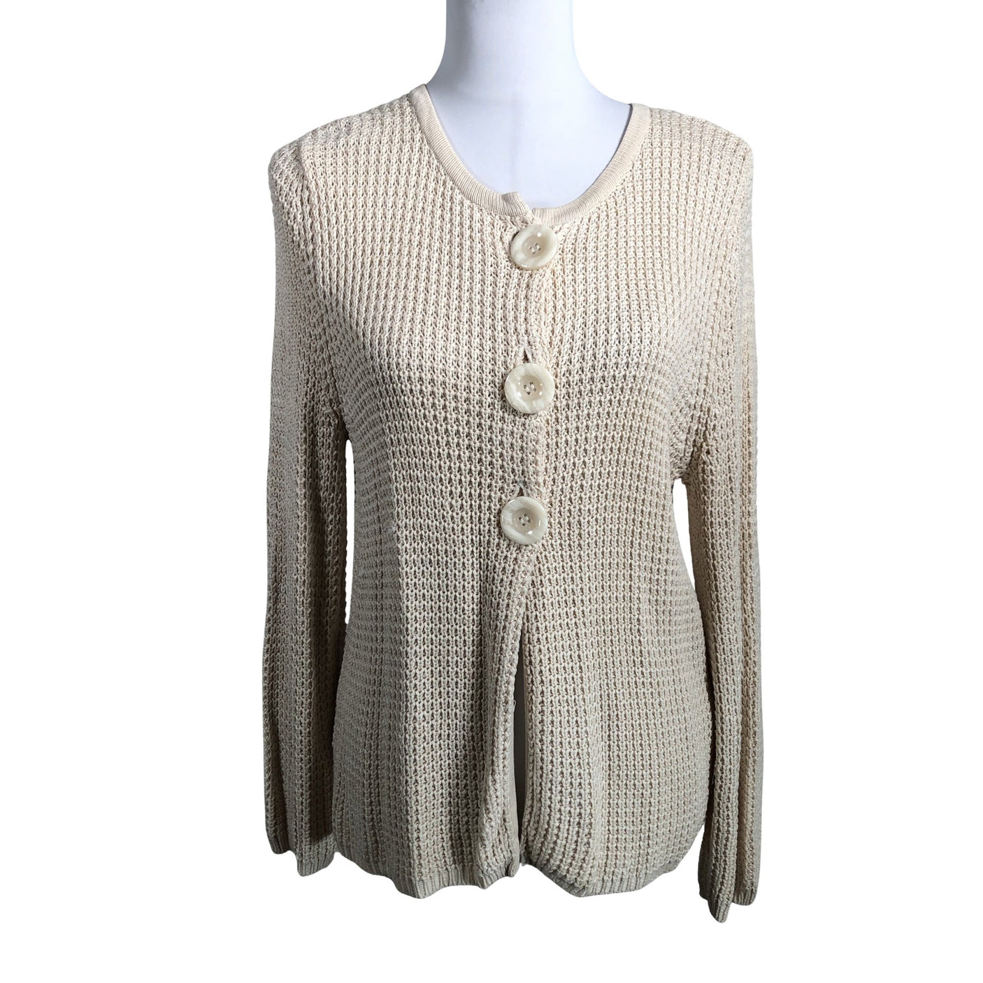 Unisex August Silk - Cardigan, size 40 - Natural white (1)
