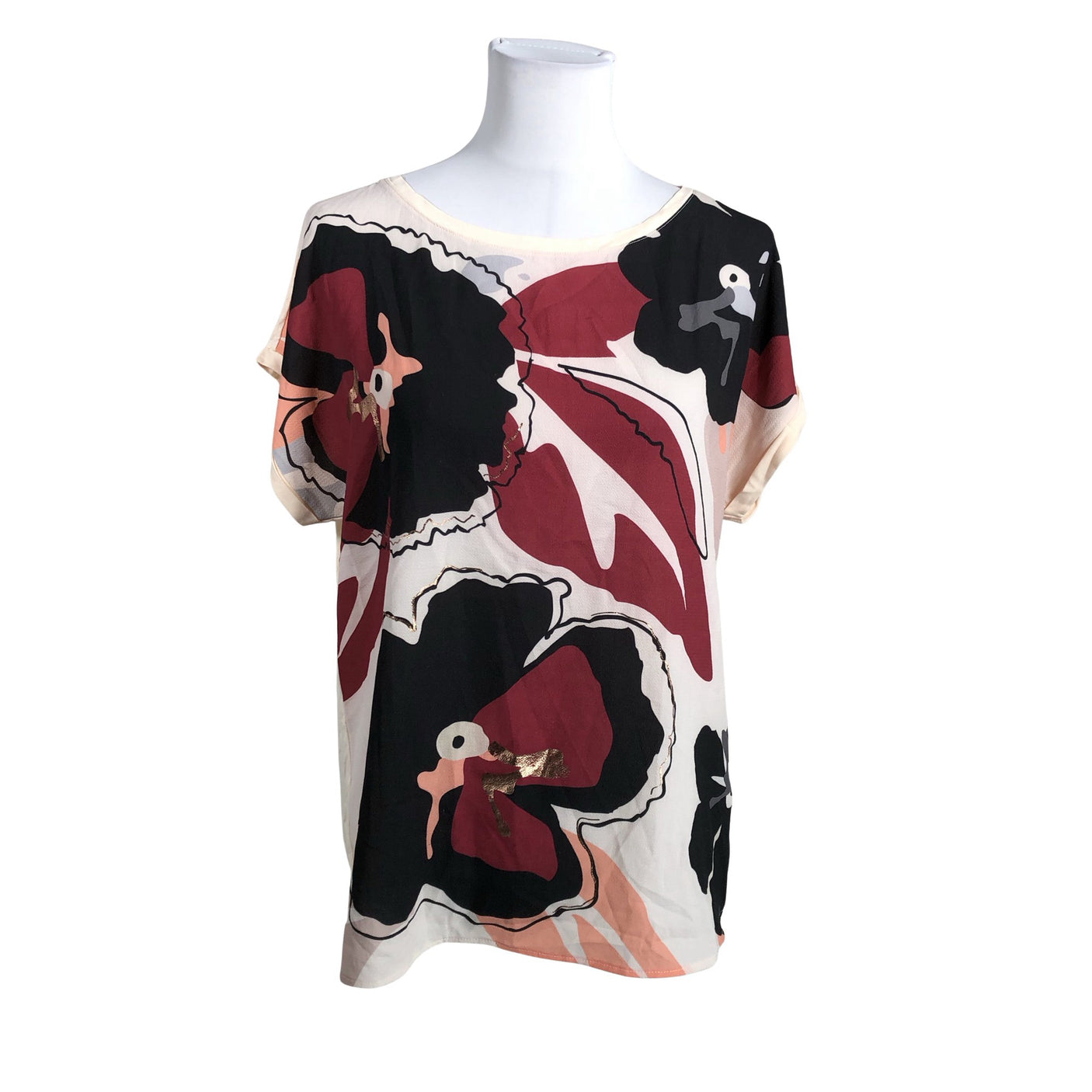 Unisex Esprit - Short-sleeved blouse, size 40 - Beige (1)