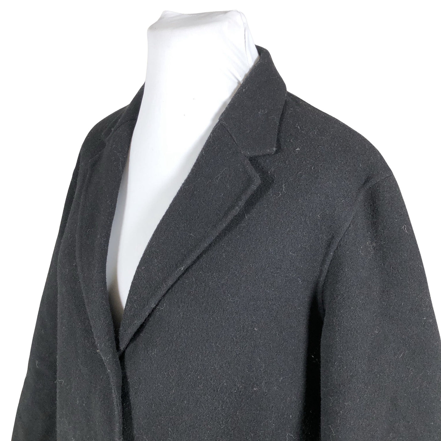 Unisex Muji - Wool coat, size 42 - Black (5)
