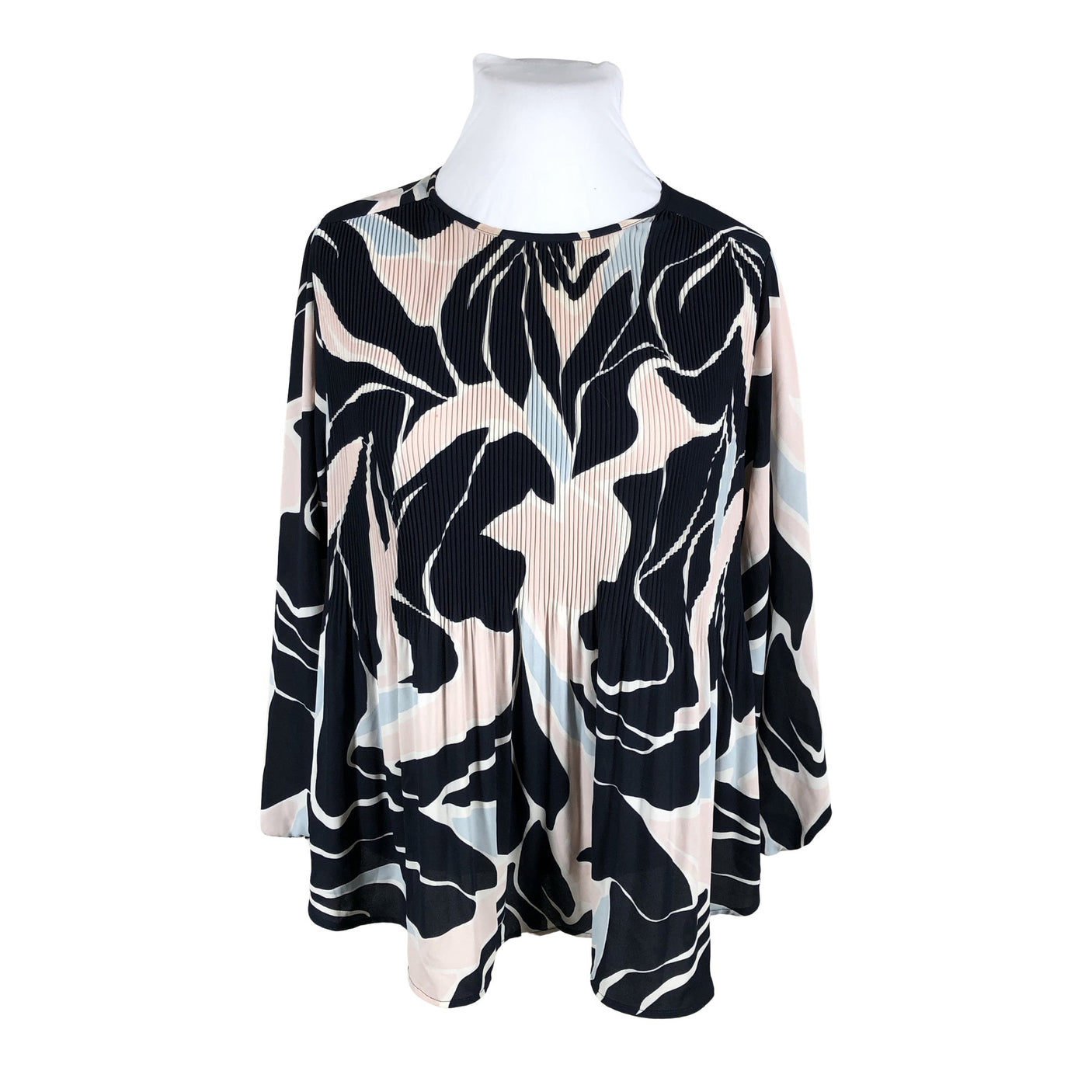 Unisex Betty Barclay - Schiffon tunic, size 44 - Blue (2)