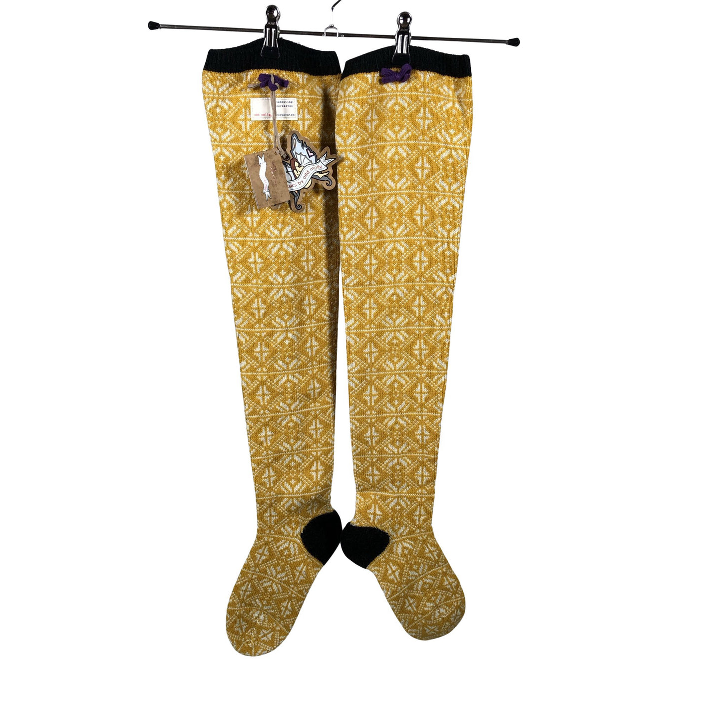Unisex Odd Molly - Wool socks, size 38 - Yellow (1)