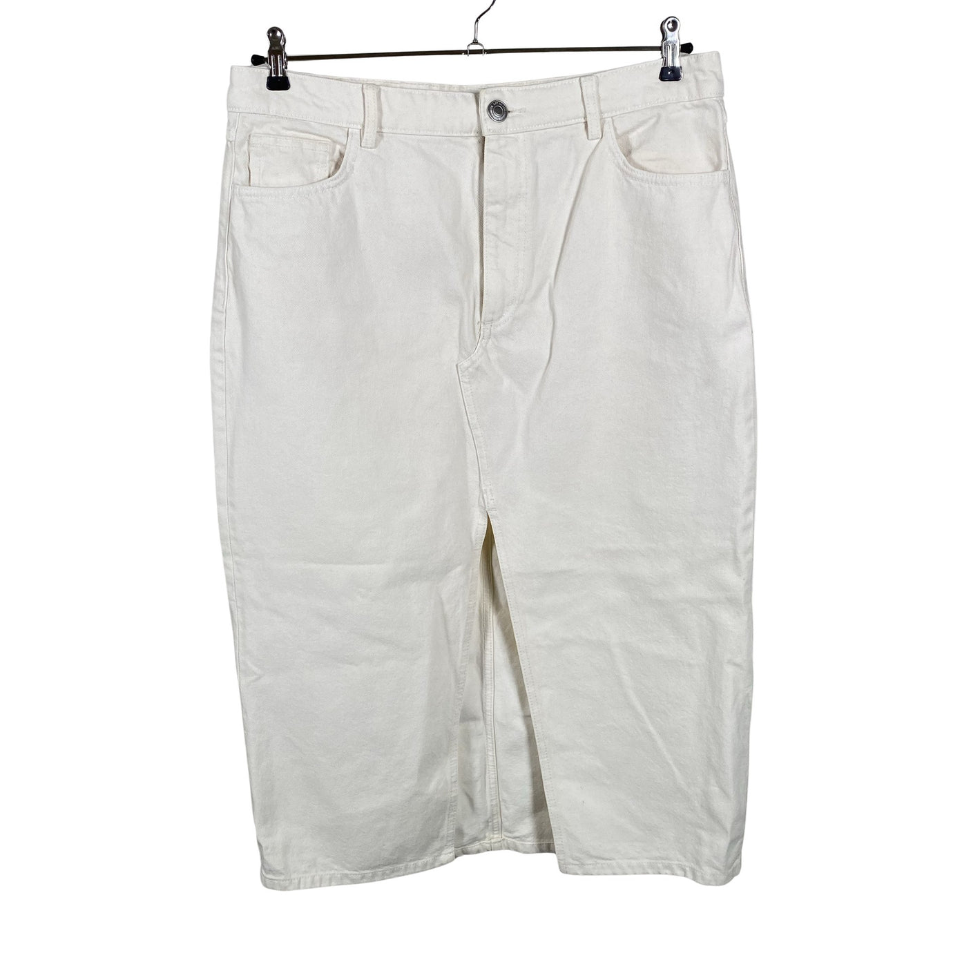 Unisex Lindex - Denim skirt, size 46 - White (1)