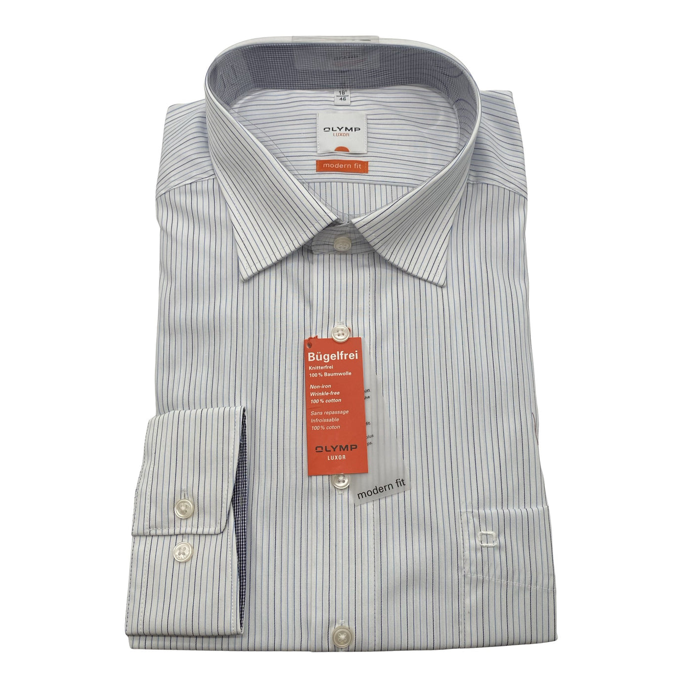 Unisex Olymp - Collared shirt, size XXL - Light blue (1)