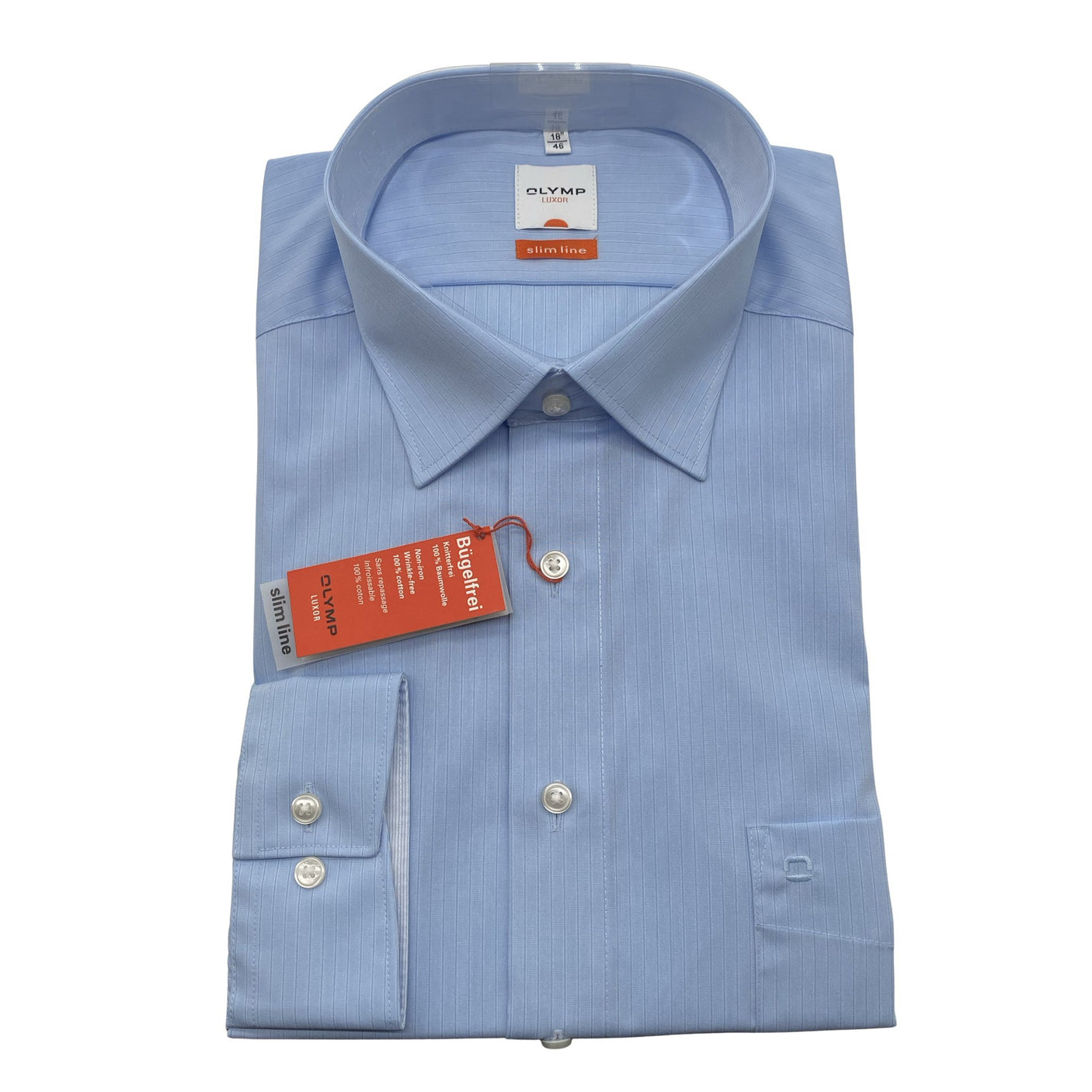 Unisex olump - Collared shirt, size XXL - Light blue (1)