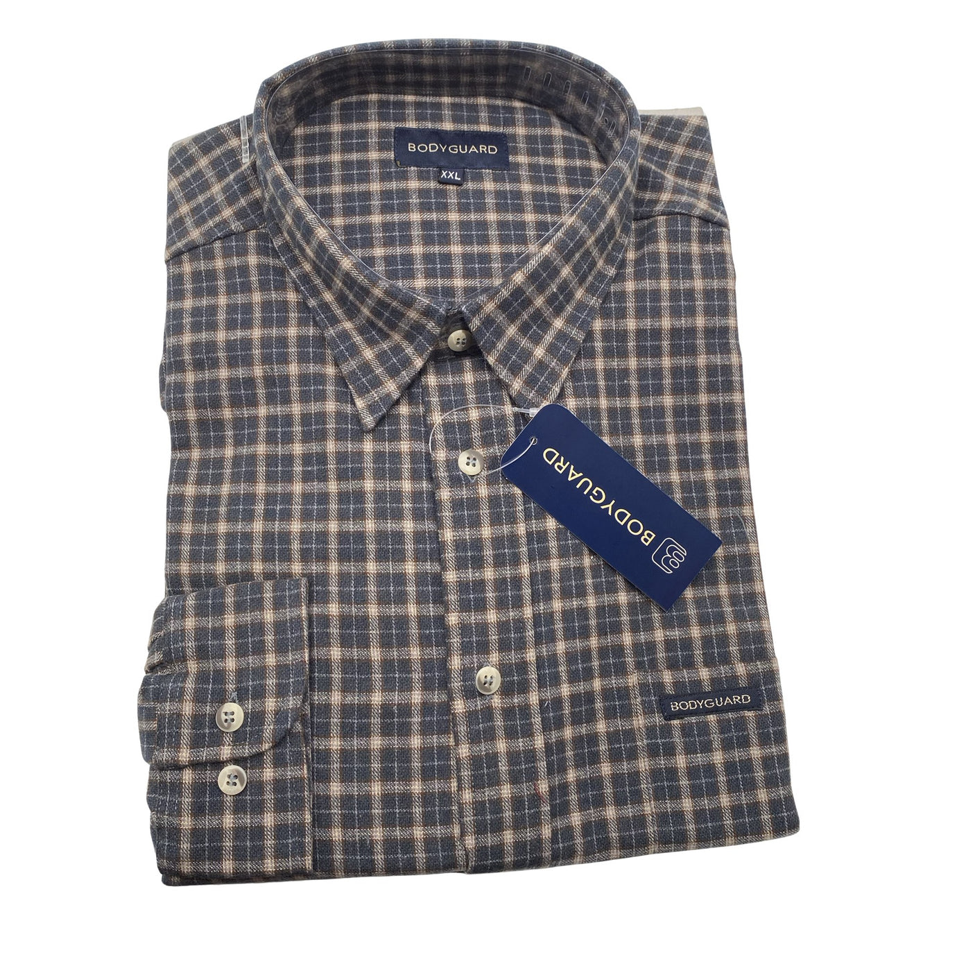Unisex Bodyguard - Collared shirt, size XXL - Brown (1)
