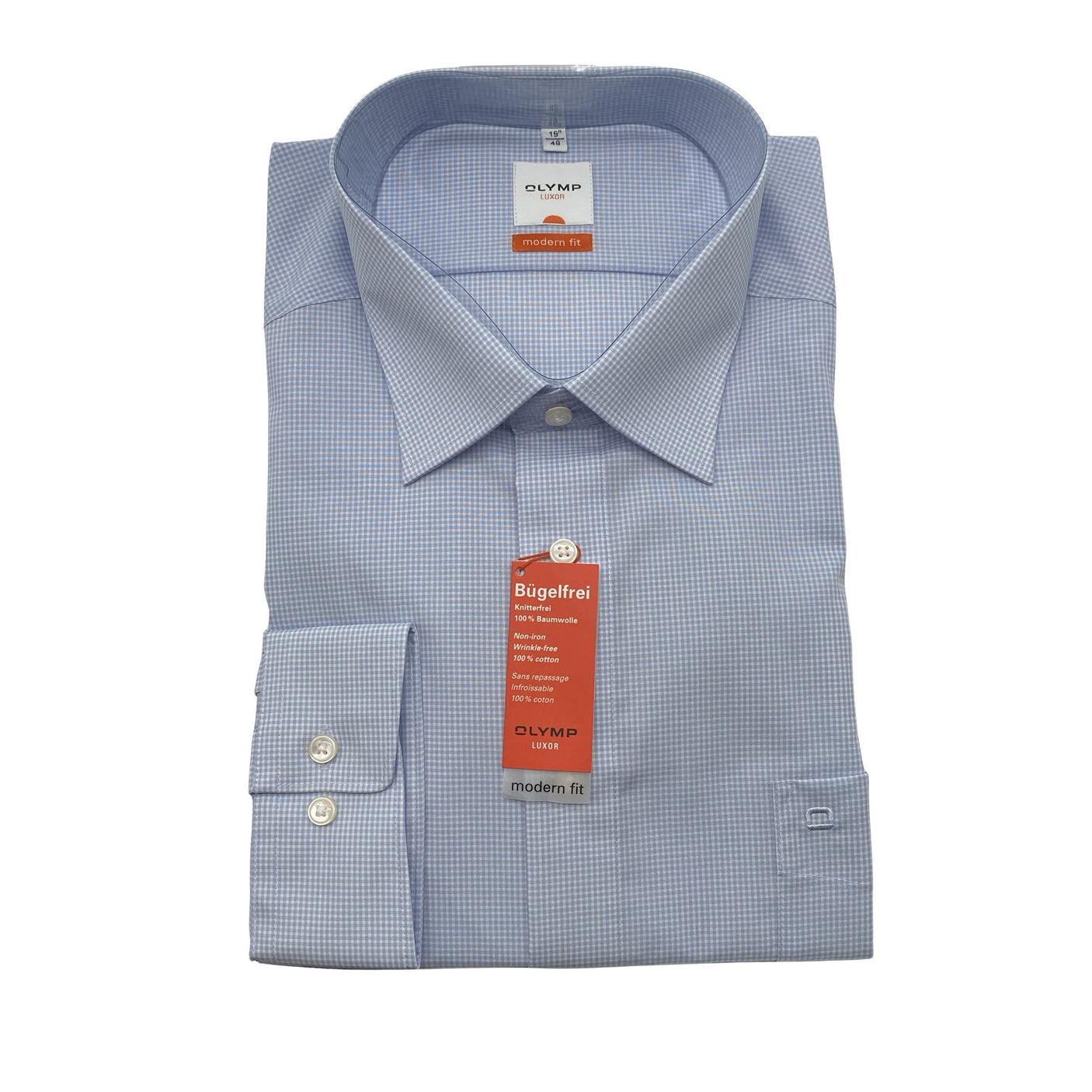 Unisex Olymp - Collared shirt, size XXXL - Blue (1)