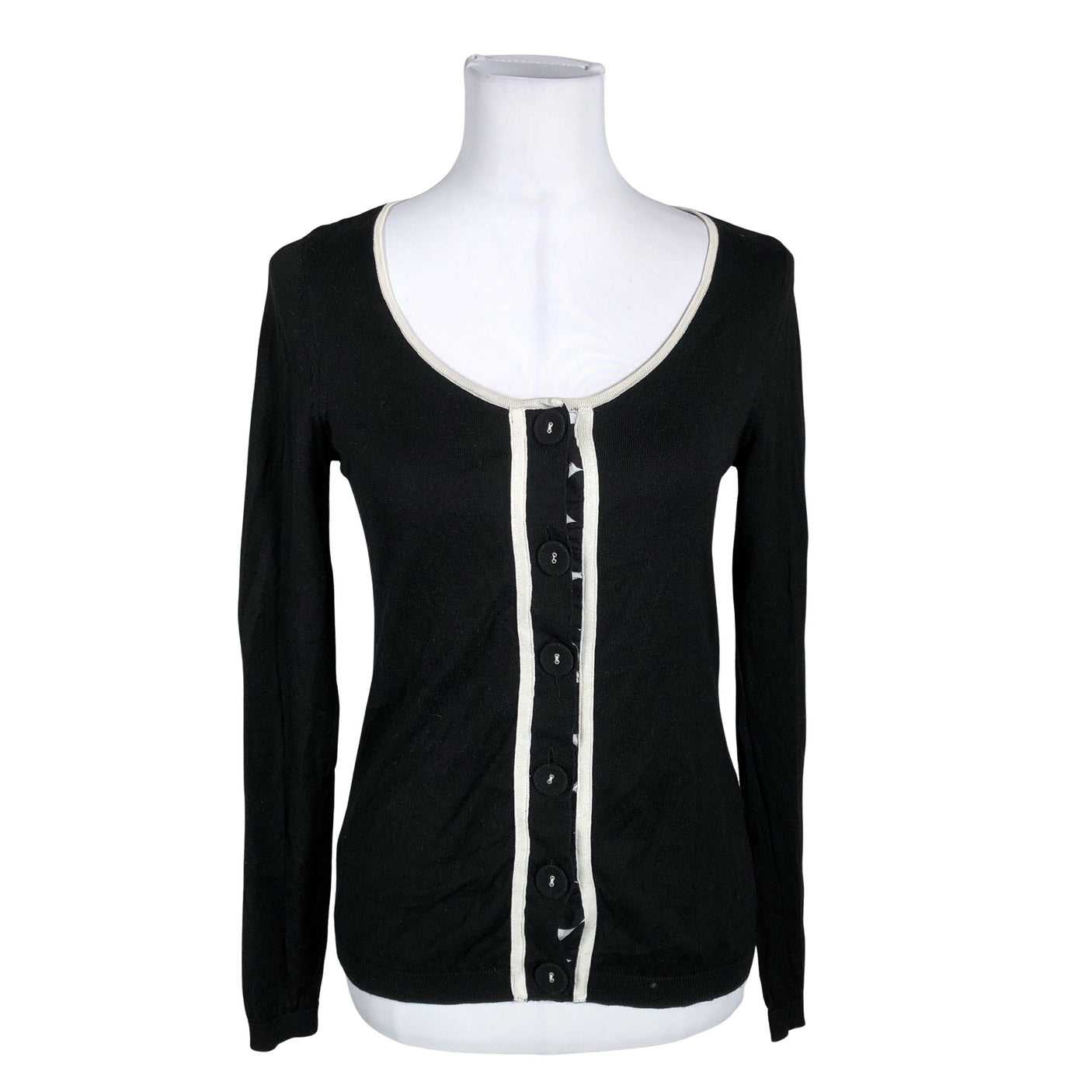 Unisex August Silk - Cardigan, size 38 - Black (1)