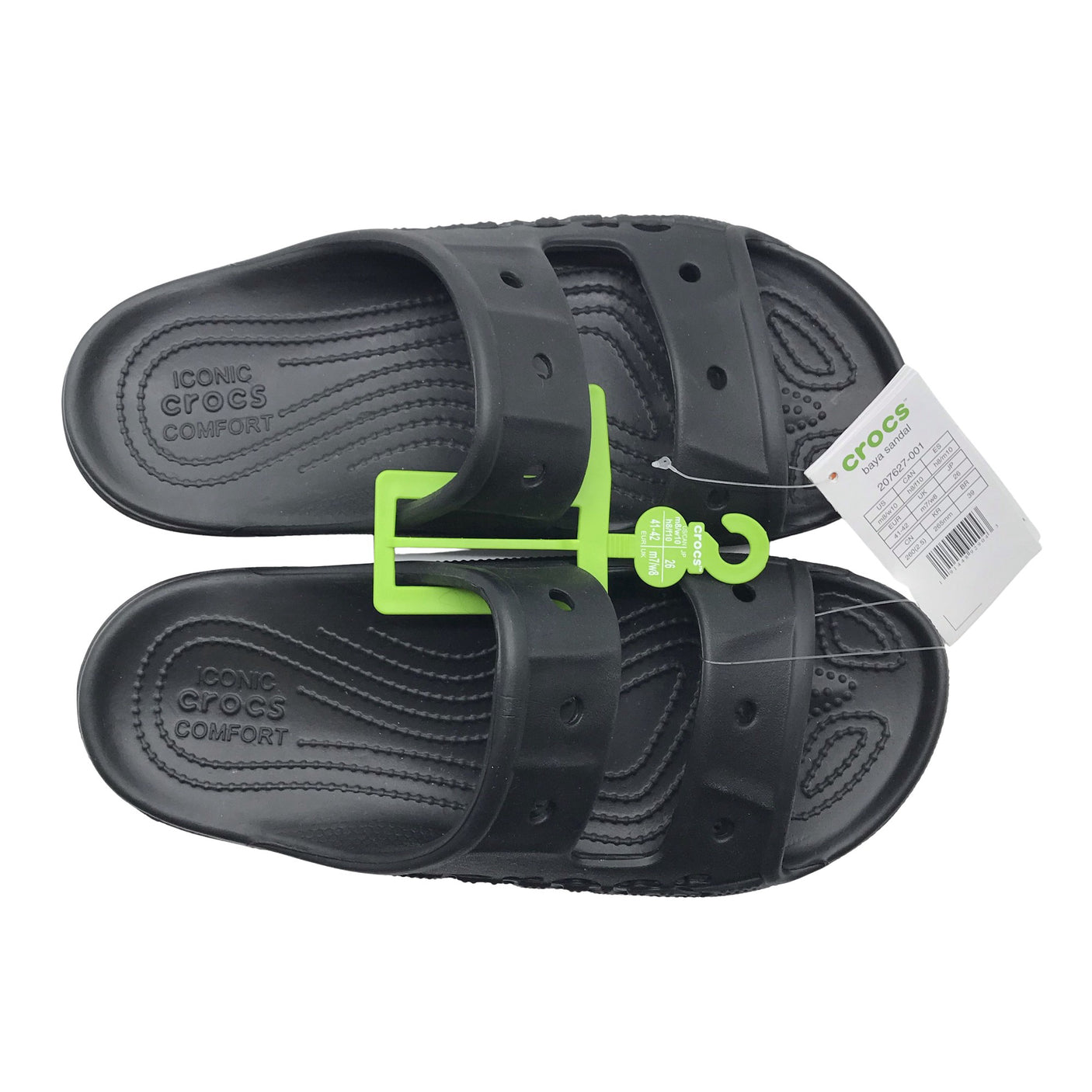 Unisex Crocs - Sandals, size 41 - Black (1)