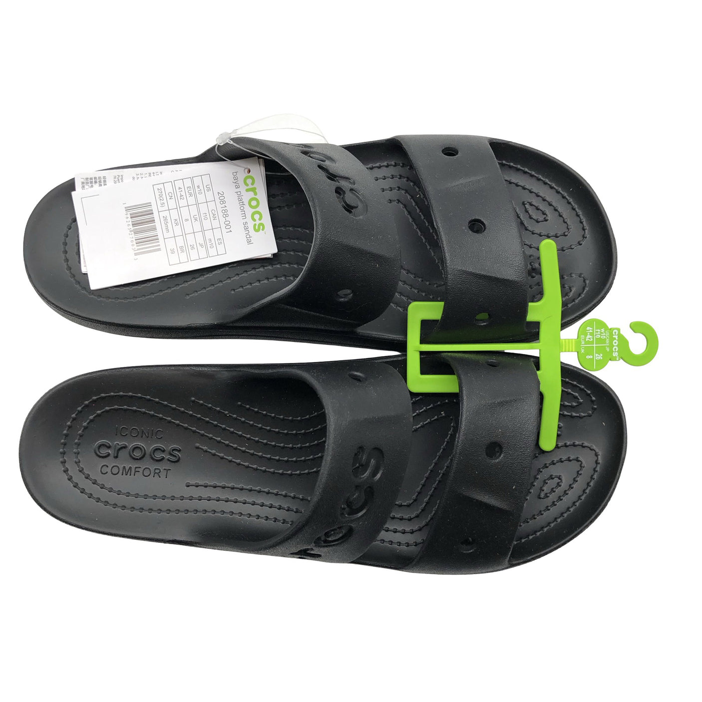 Unisex Crocs - Sandals, size 41 - Black (1)