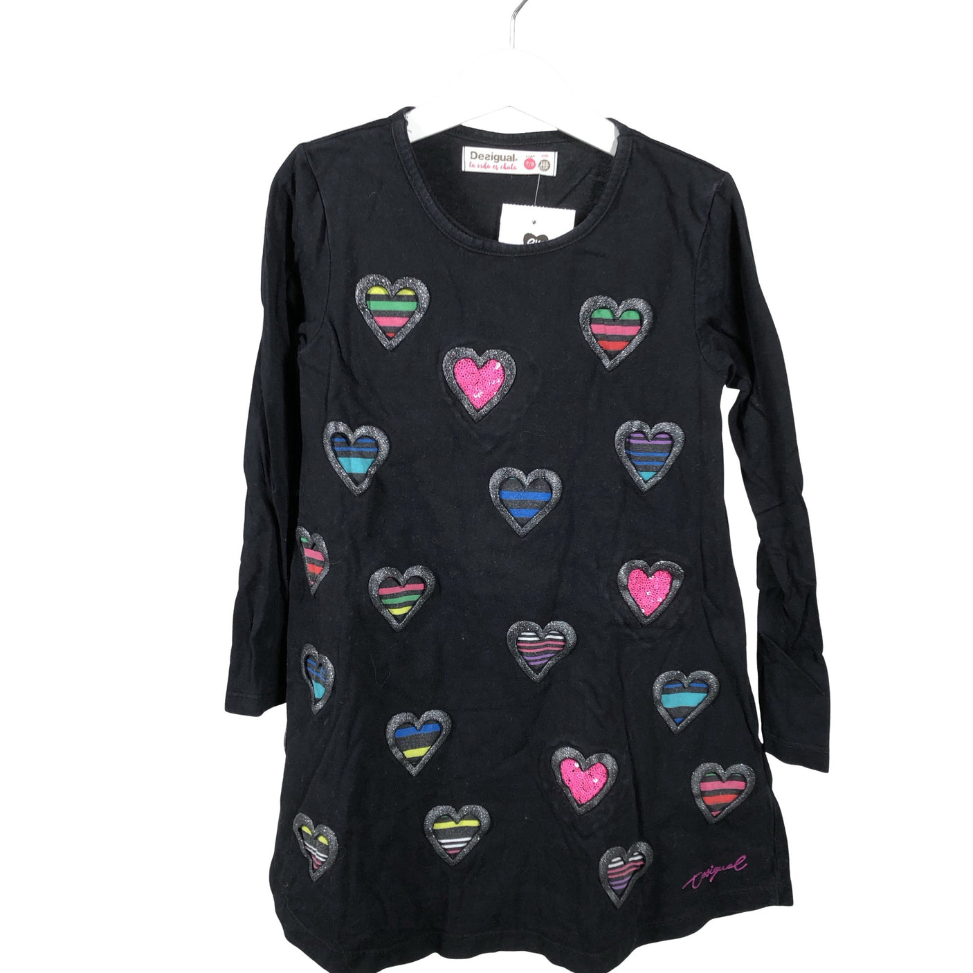 Unisex Desigual - Tricot dress, size 122 - 128 - Black (1)