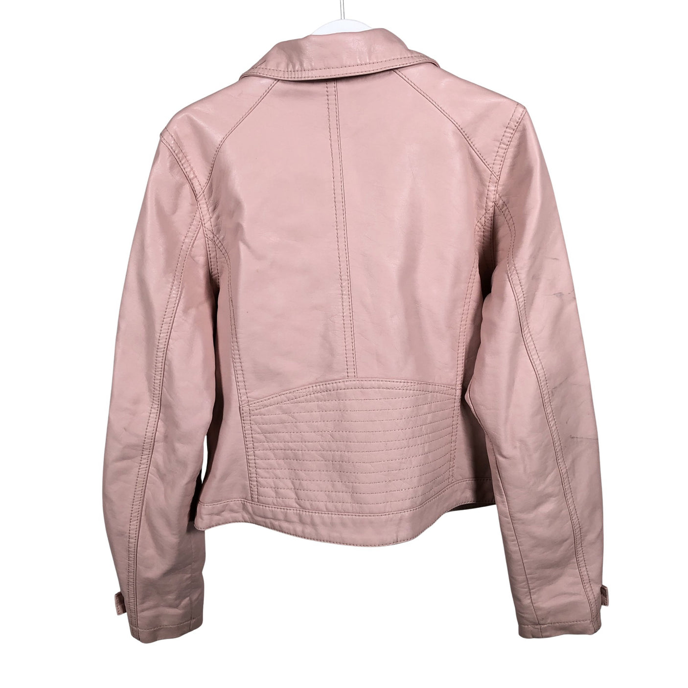 Unisex Lindex - Leather jacket, size 140 - 146 - Light pink (2)