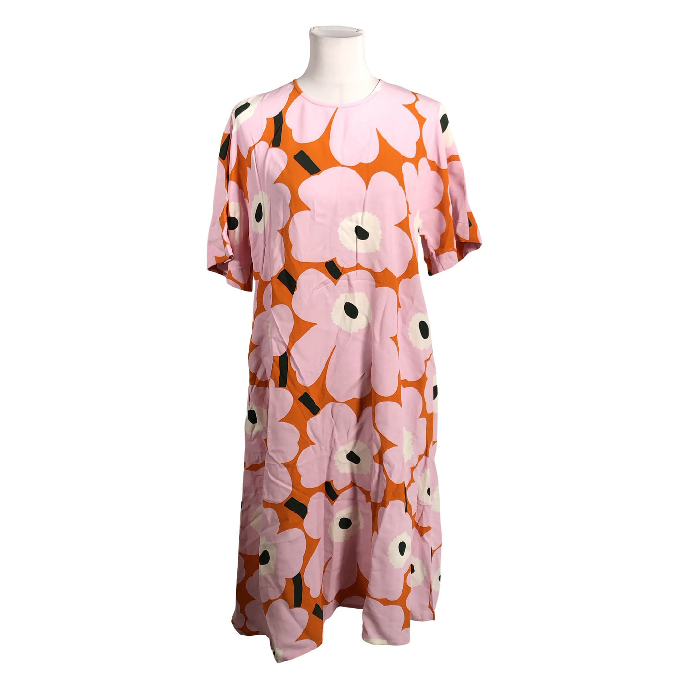 Unisex Marimekko - Schiffon dress, size 40 - Orange (1)